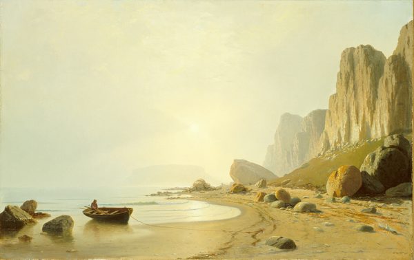 A work made of oil on canvas.