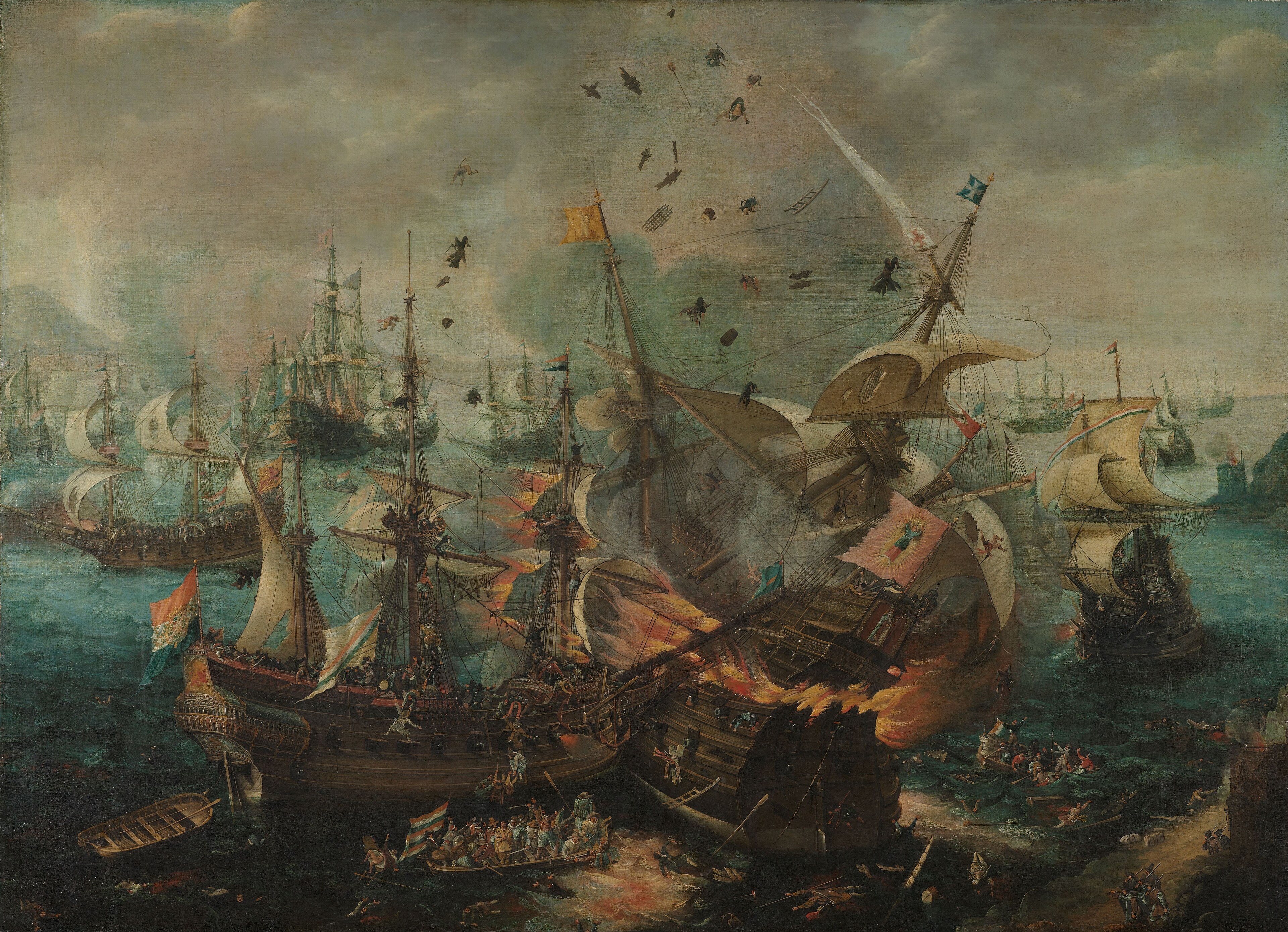 Battle of Gibraltar in 1607 by Cornelis Claesz van Wieringen