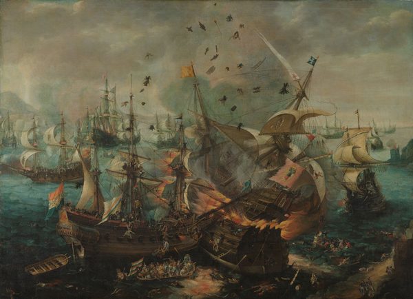 Battle of Gibraltar in 1607 by Cornelis Claesz van Wieringen
