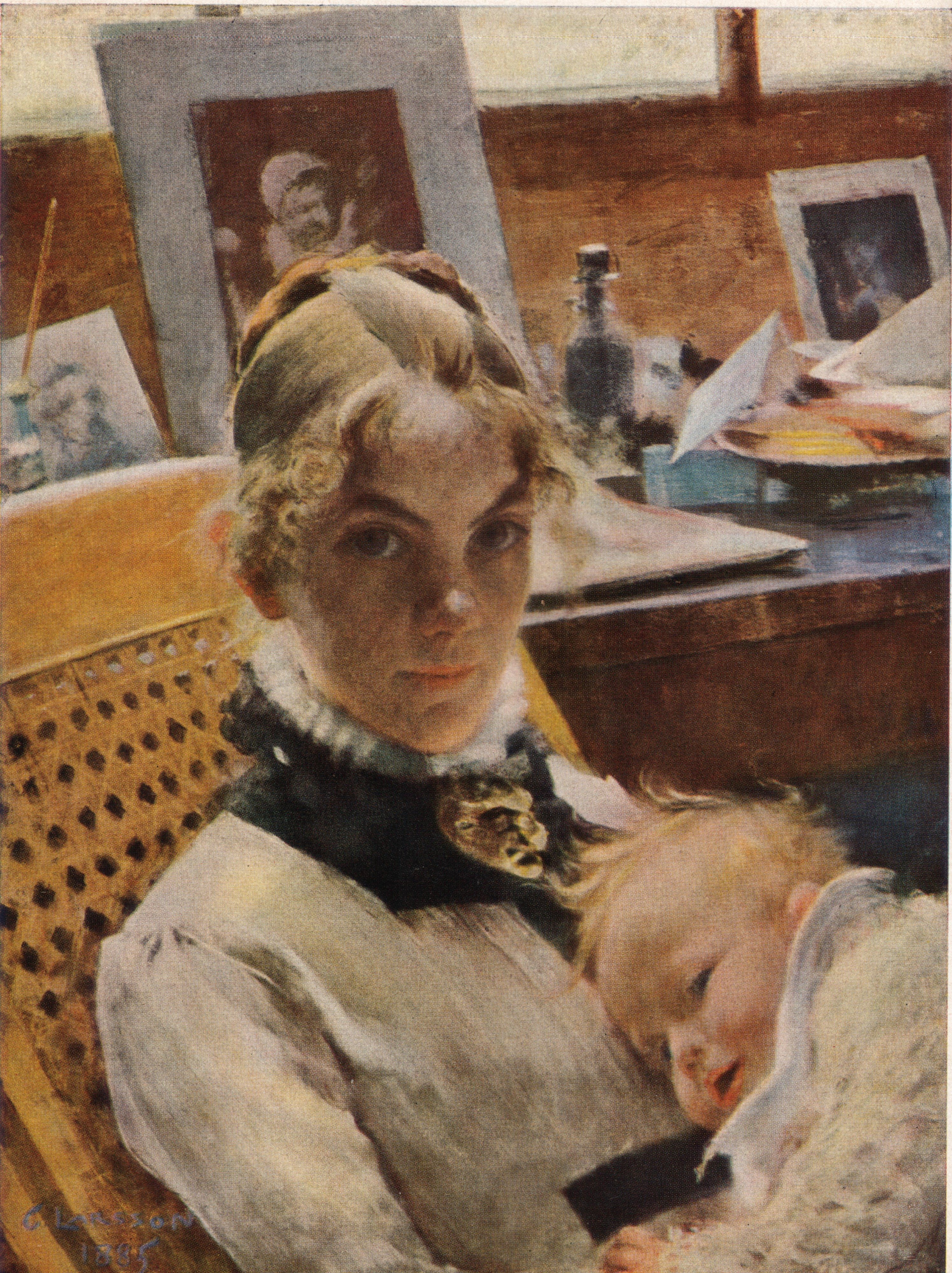 A studio idyll. by Carl Larsson