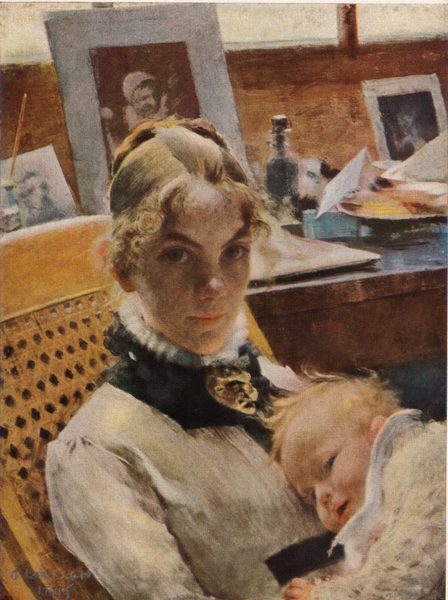 A studio idyll. by Carl Larsson