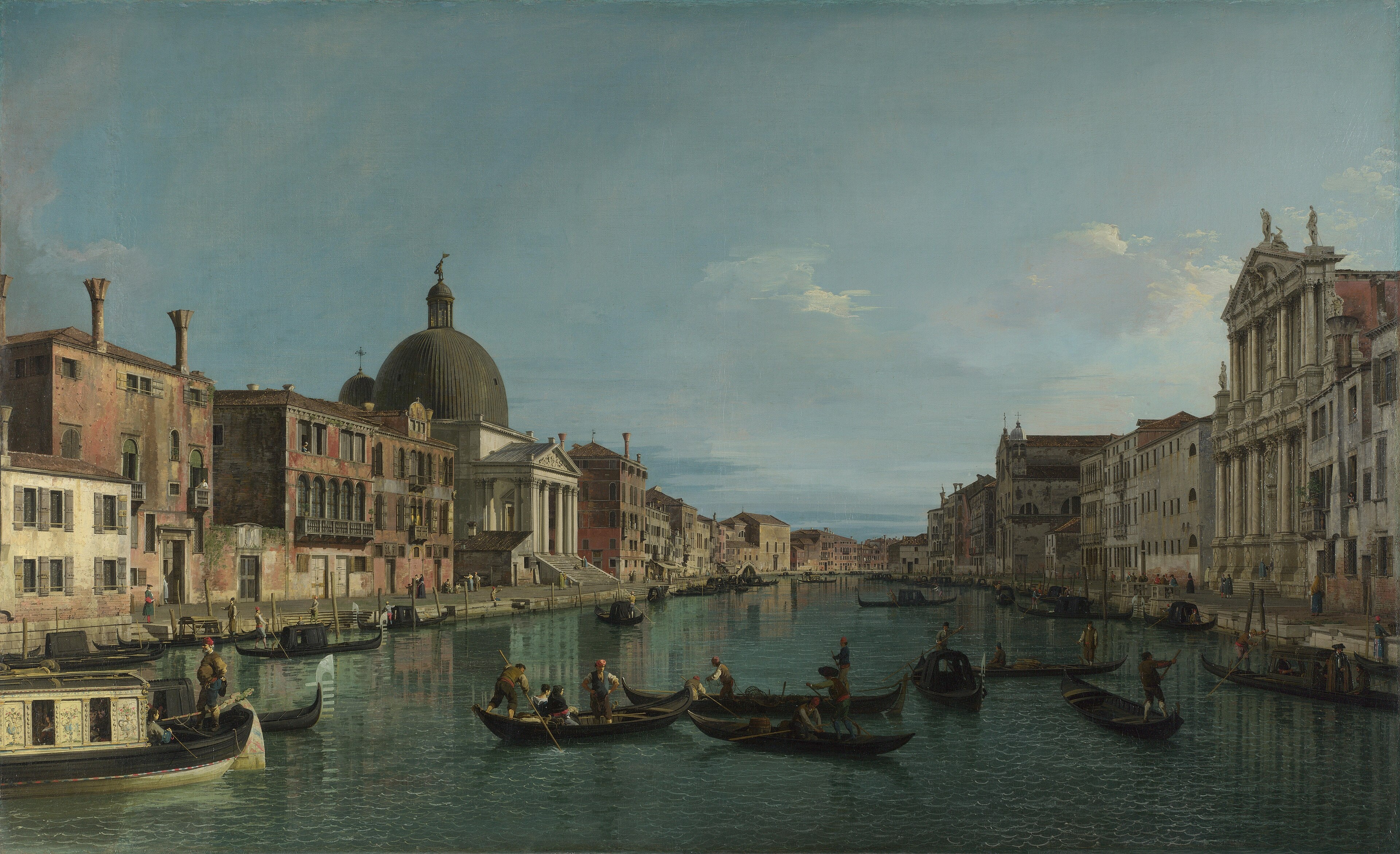Venice: The Grand Canal with S. Simeone Piccolo by Canaletto