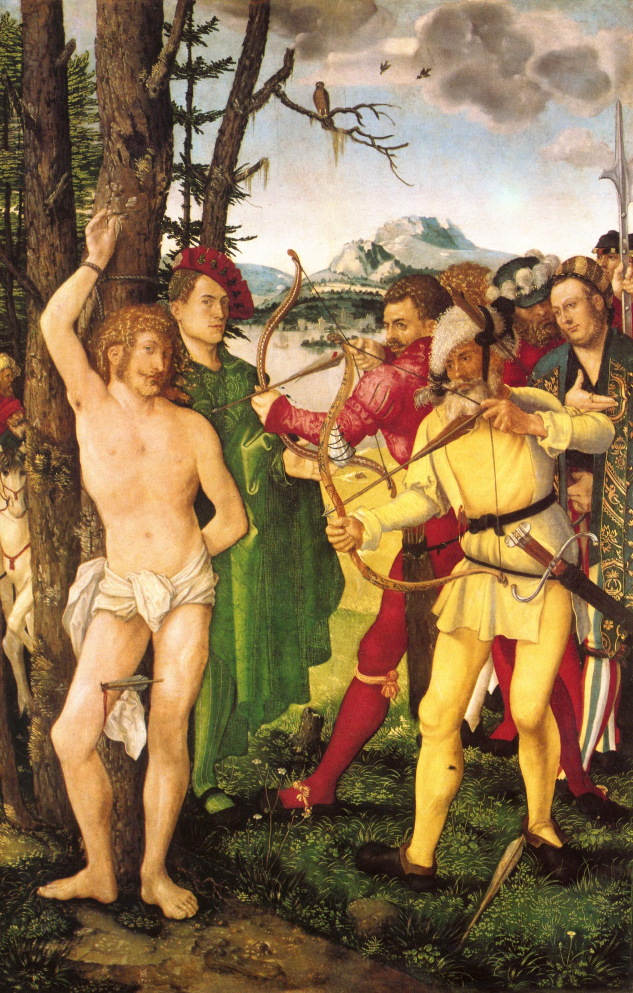 The Martyrdom of St. Sebastian with Saints Stephan, Christopher, Apollonia and Dorothy by Hans Baldung Grien