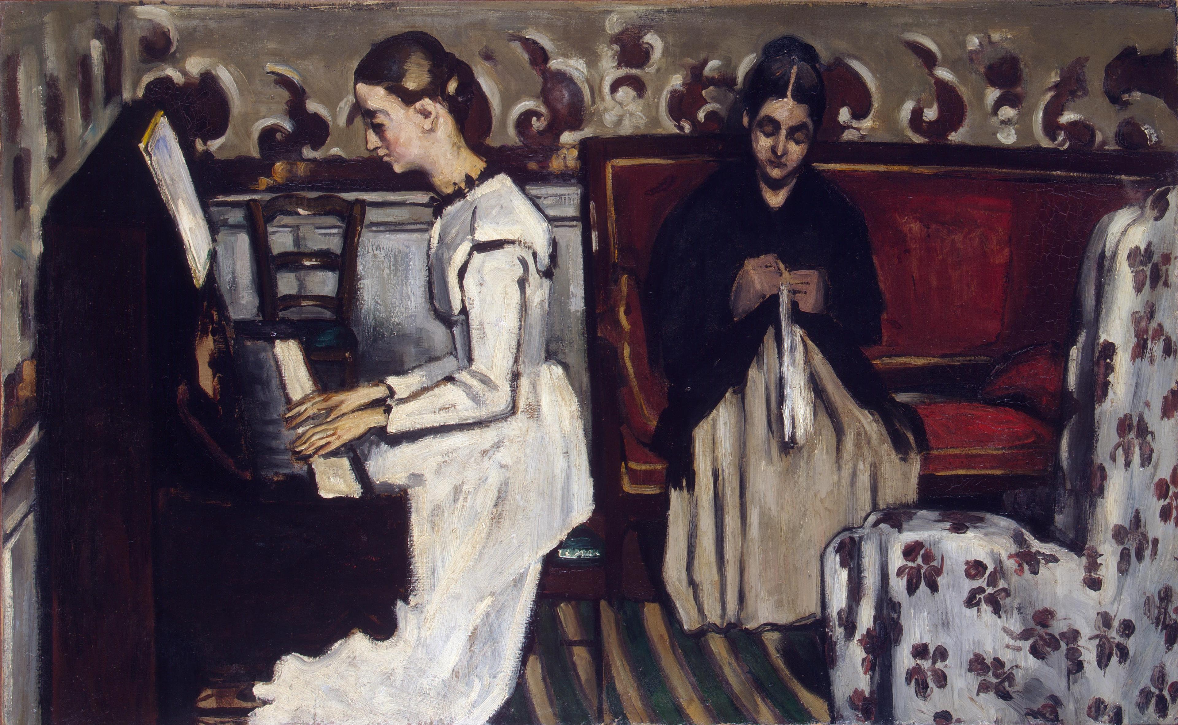 Mädchen am Klavier by Paul Cézanne
