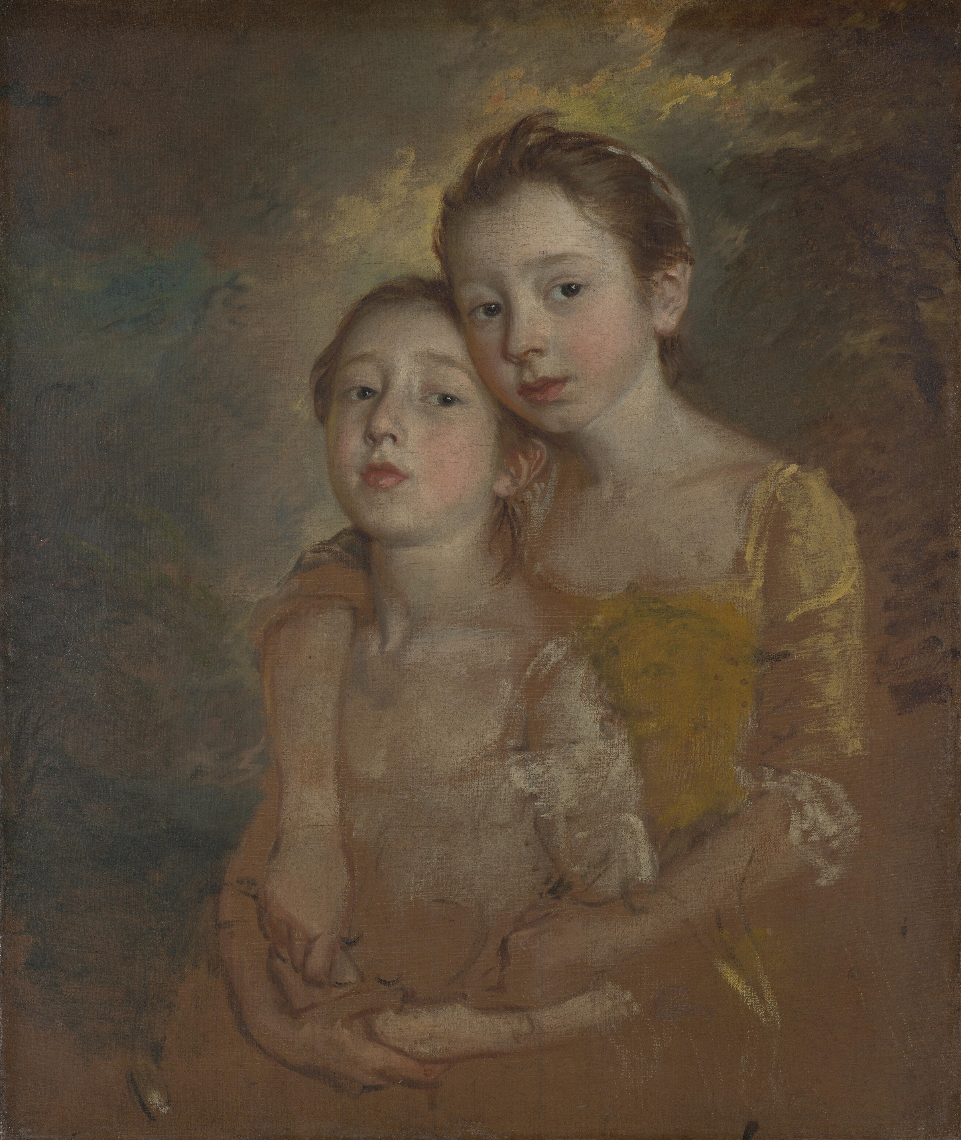 The Painter's Daughters with a Cat by Thomas Gainsborough