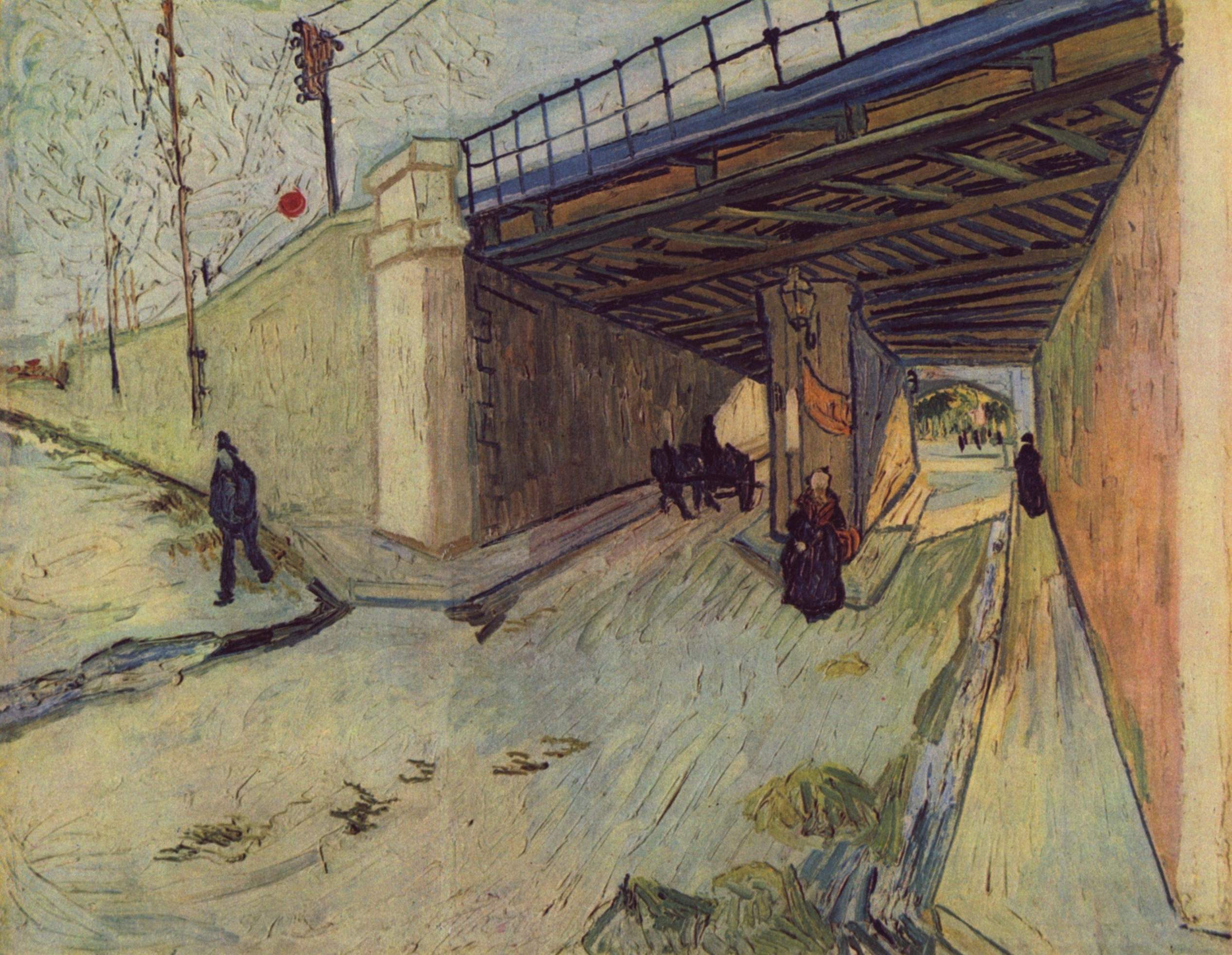 Railway Bridge over Avenue Montmajour, Arles, The, 1888-10, by Vincent van Gogh
