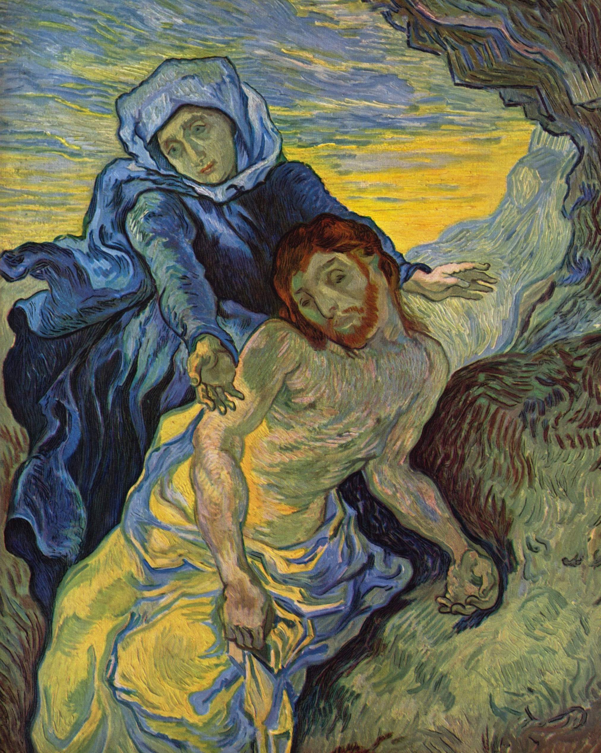 Pietà (after Delacroix), The, 1889, by Vincent van Gogh