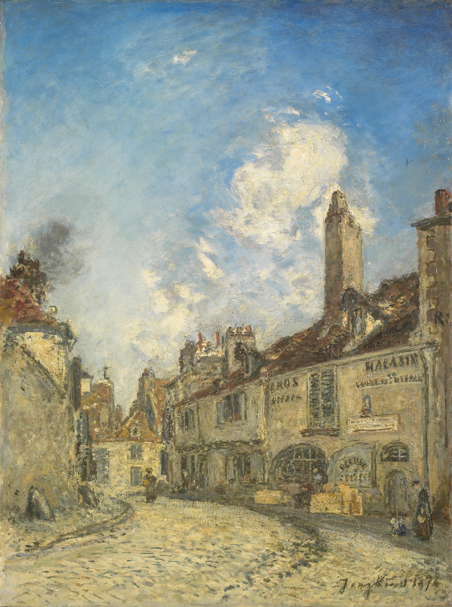 German: Straße in Nevers The House of Master Adam Billaud at Nevers by Johan Jongkind