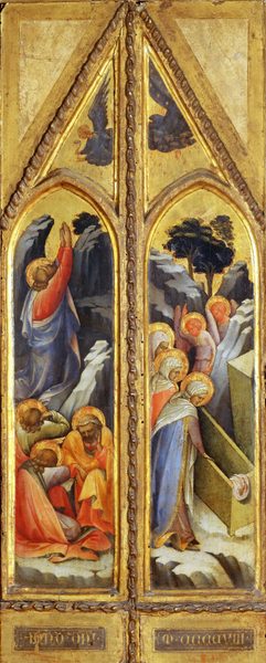 Christ in the Garden of Gethsemane; The Three Marys at the Tomb by Lorenzo Monaco