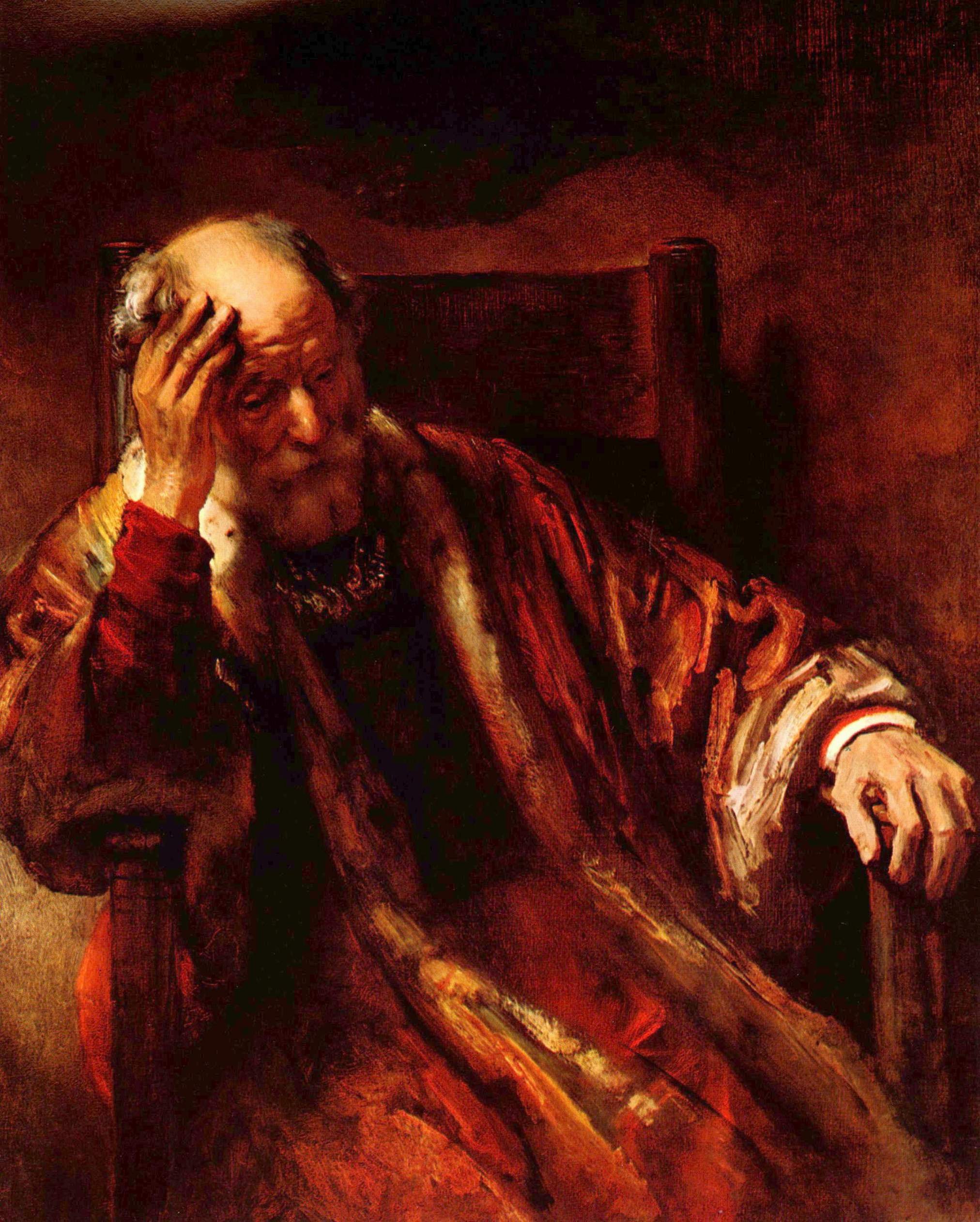 An Old Man in an Armchair by Rembrandt