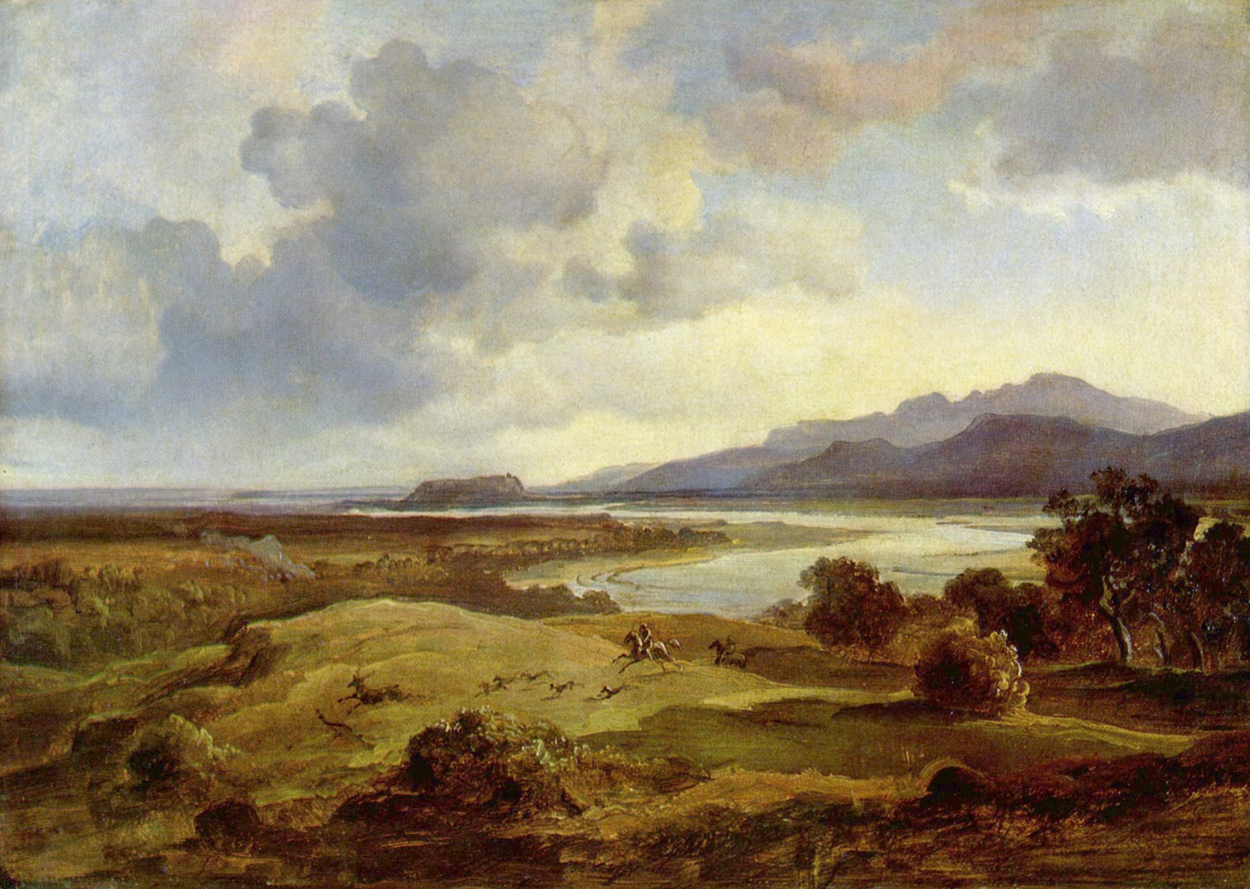 German: Inntal bei Neubeuern by Carl Rottmann
