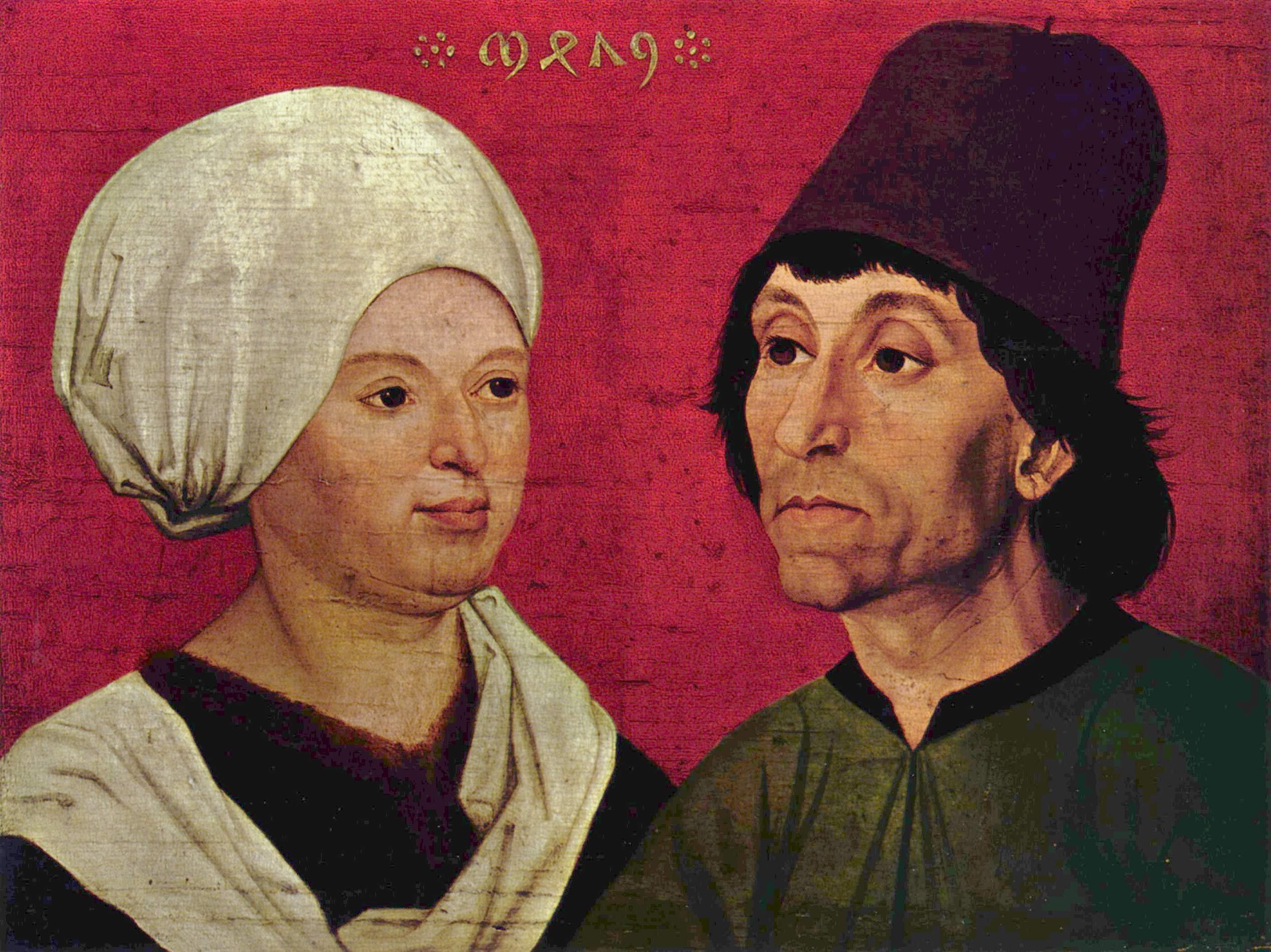 German: Porträt eines Ehepaares Portrait of a wedded couple by Hans Schüchlin