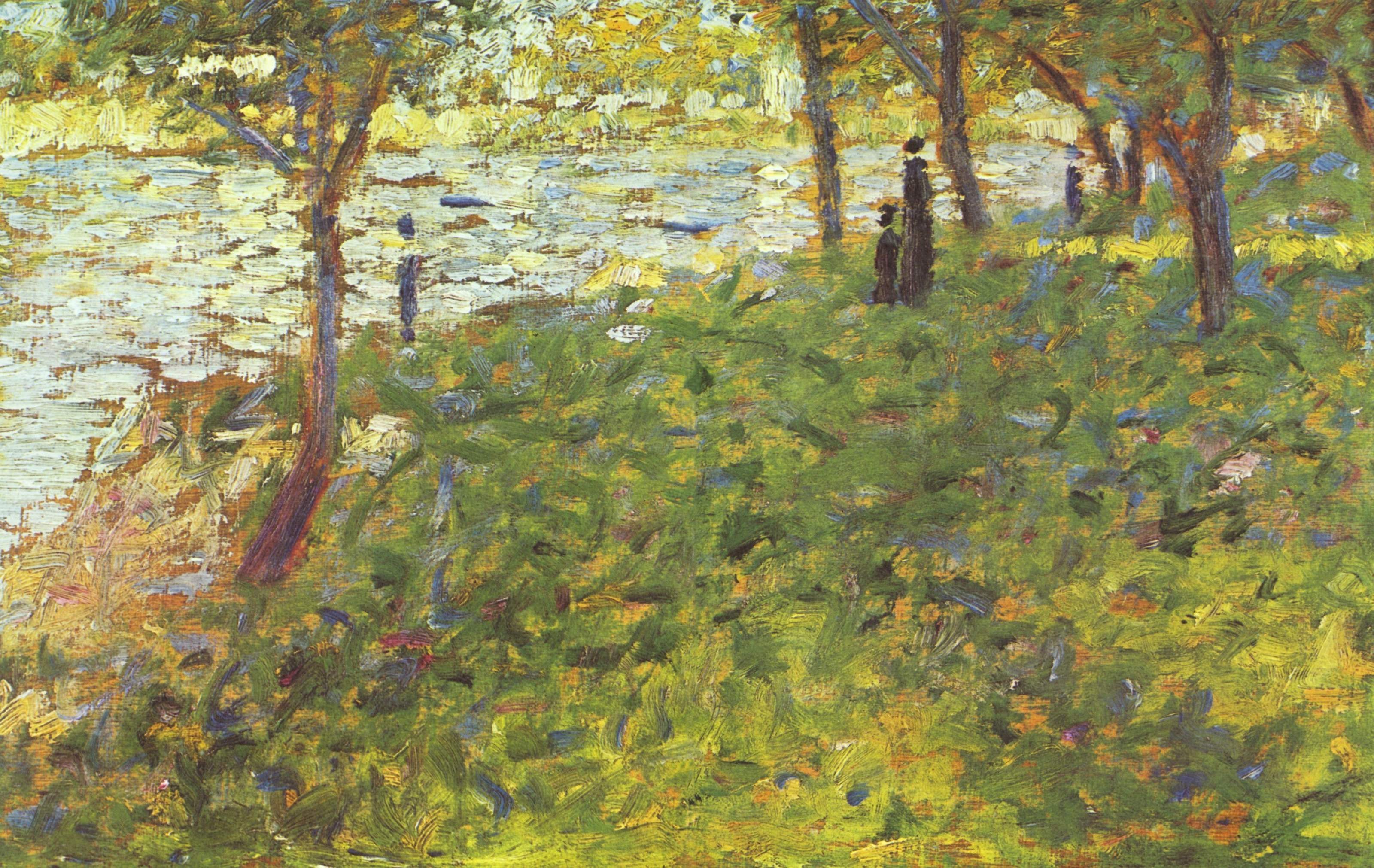 Paysage et personnages by Georges Seurat