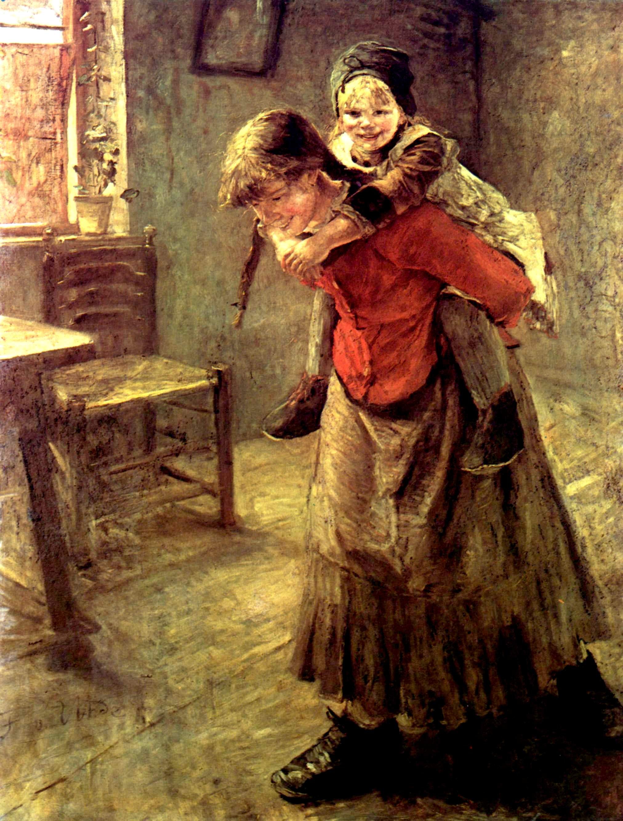 The Elder Sister by Fritz von Uhde