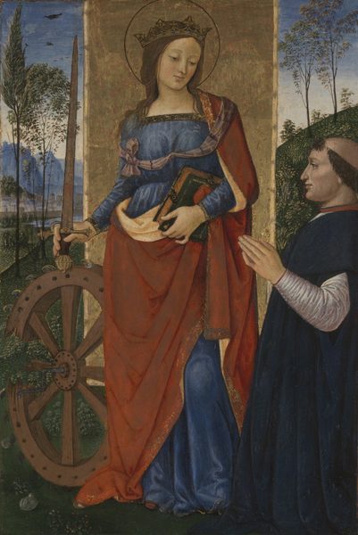 Saint Catherine of Alexandria with a Donor by Pinturicchio