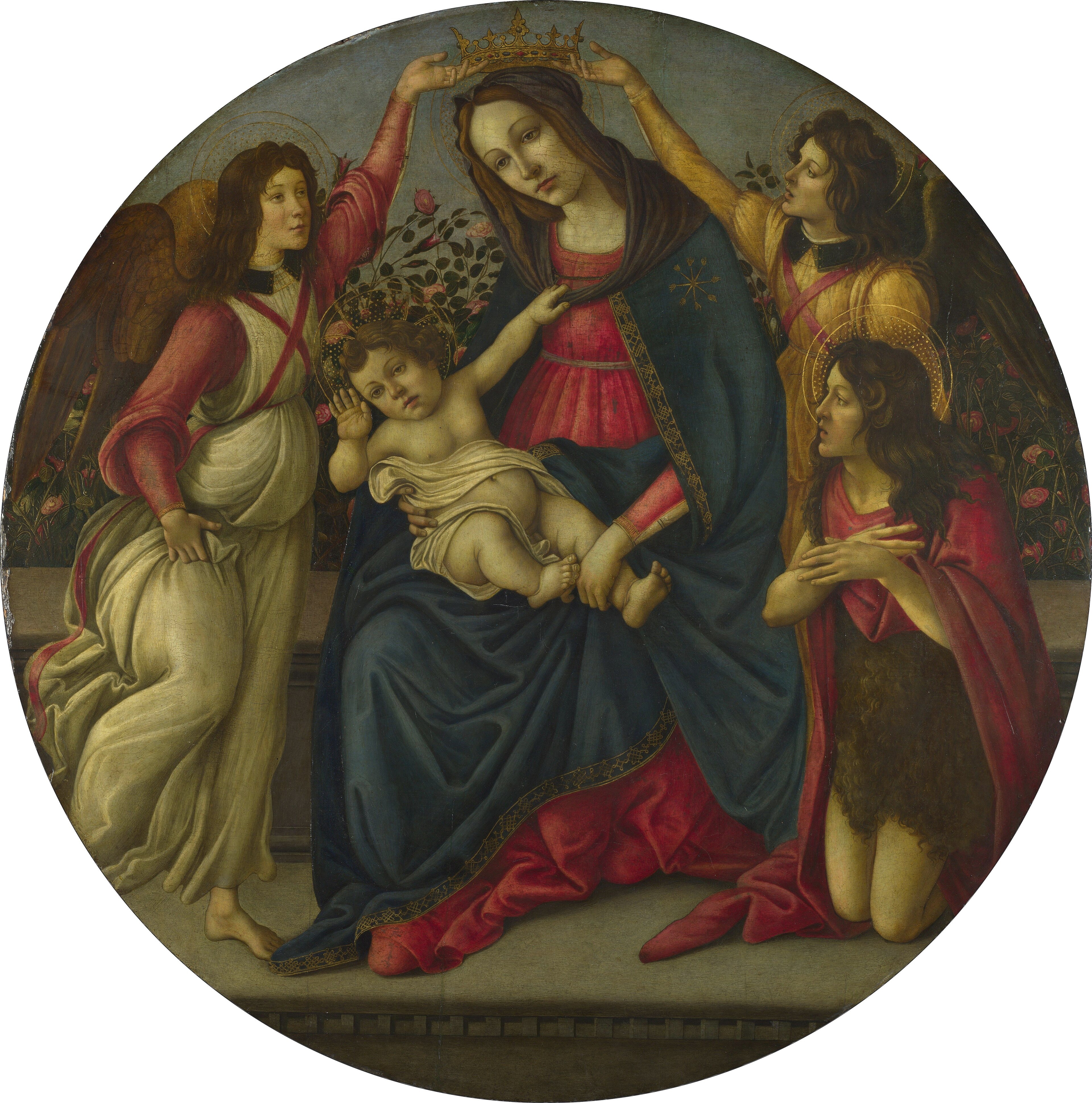 The Virgin and Child with Saint John and Two Angels by Sandro Botticelli