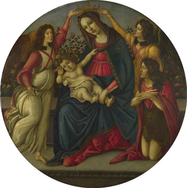 The Virgin and Child with Saint John and Two Angels by Sandro Botticelli