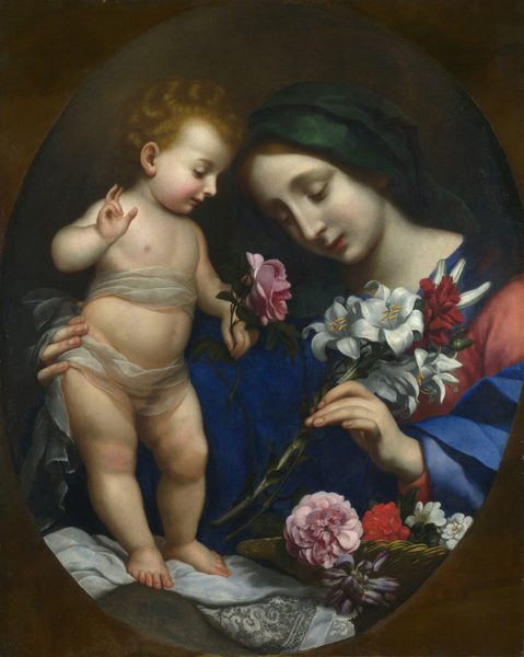 The Virgin and Child with Flowers by Carlo Dolci