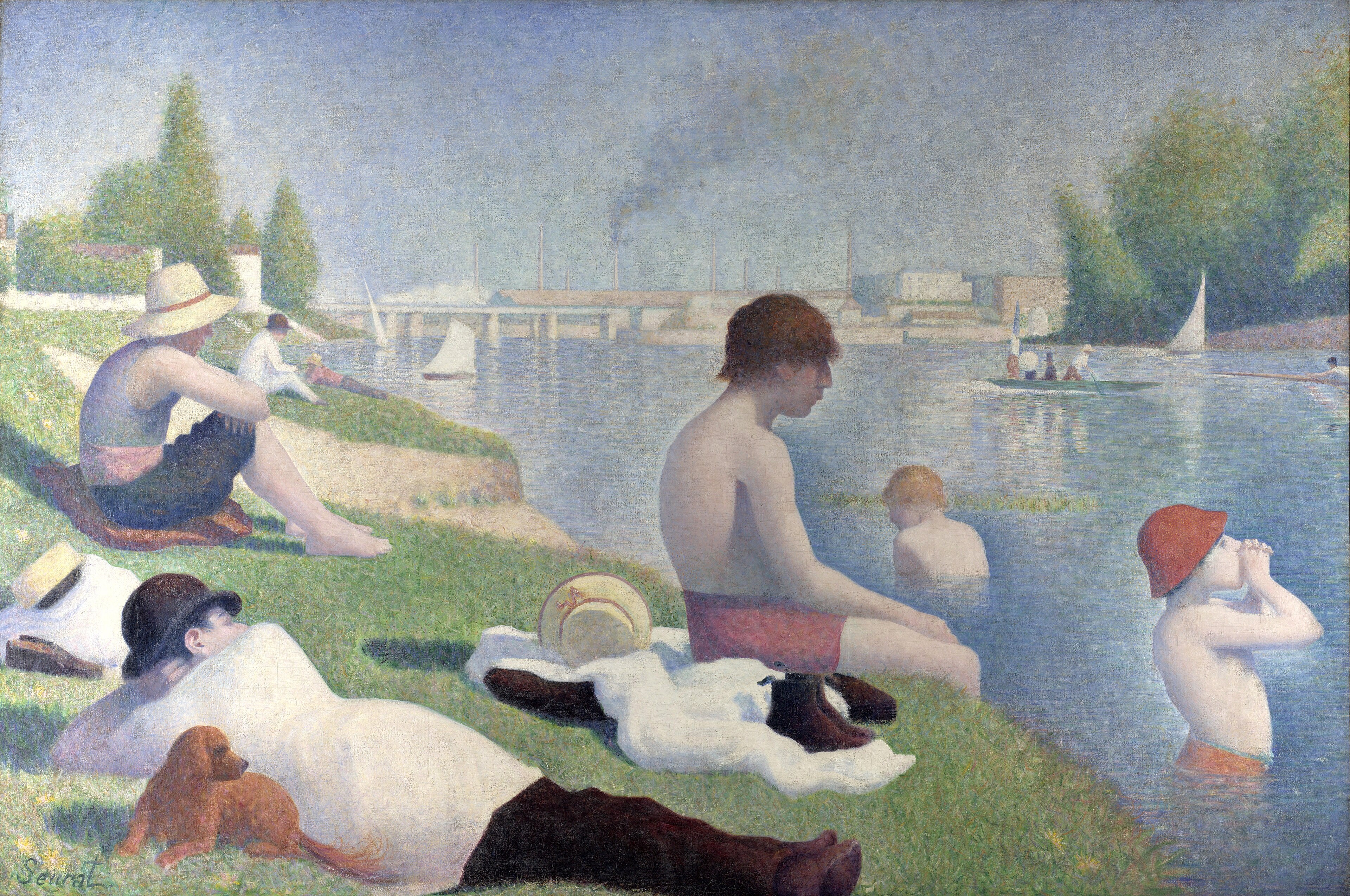 Seated Nude: Study for 'Une Baignade' by Georges Seurat