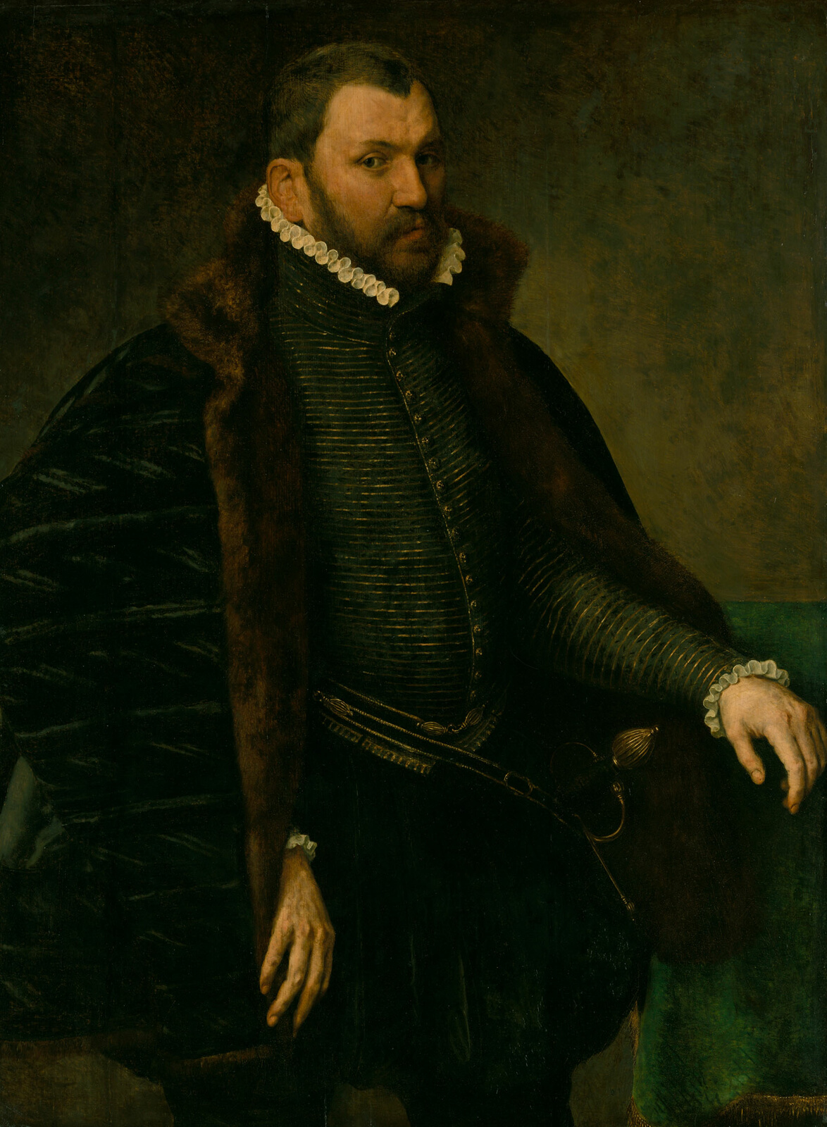 A work made of oil on panel.