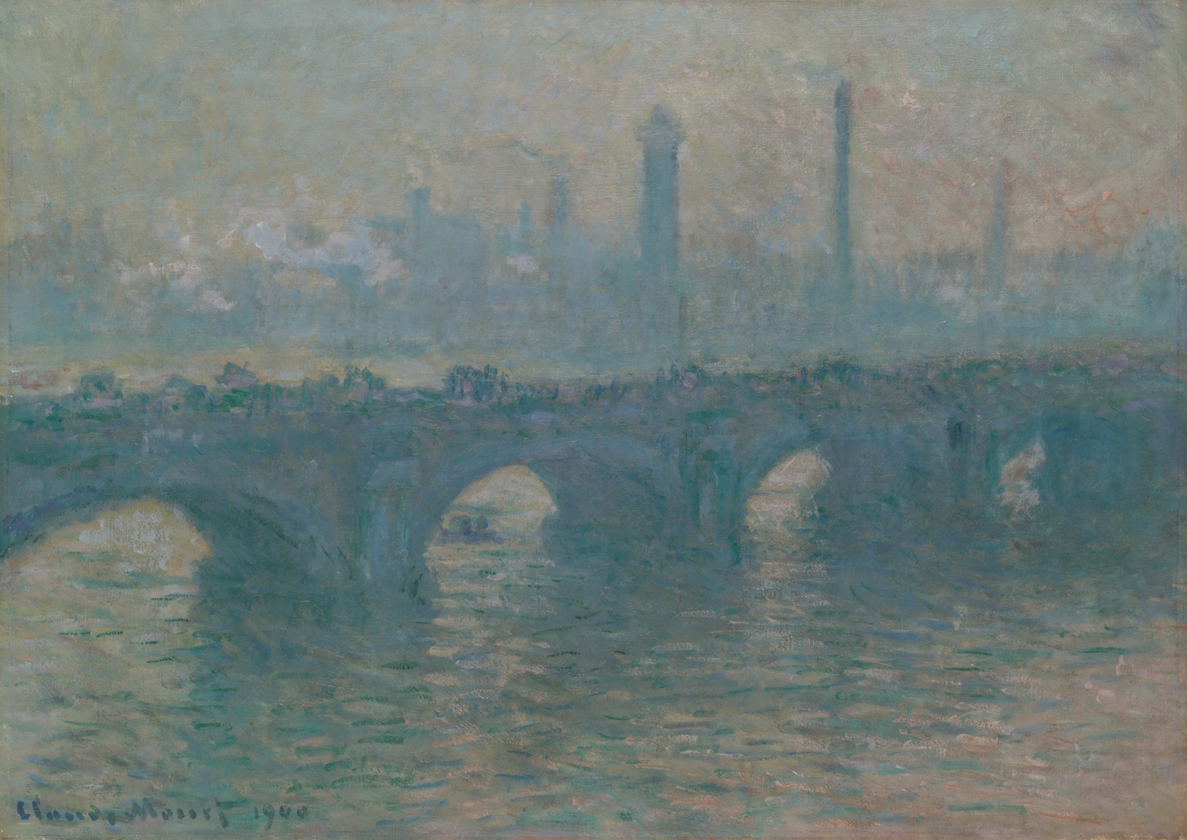 A work made of oil on canvas.