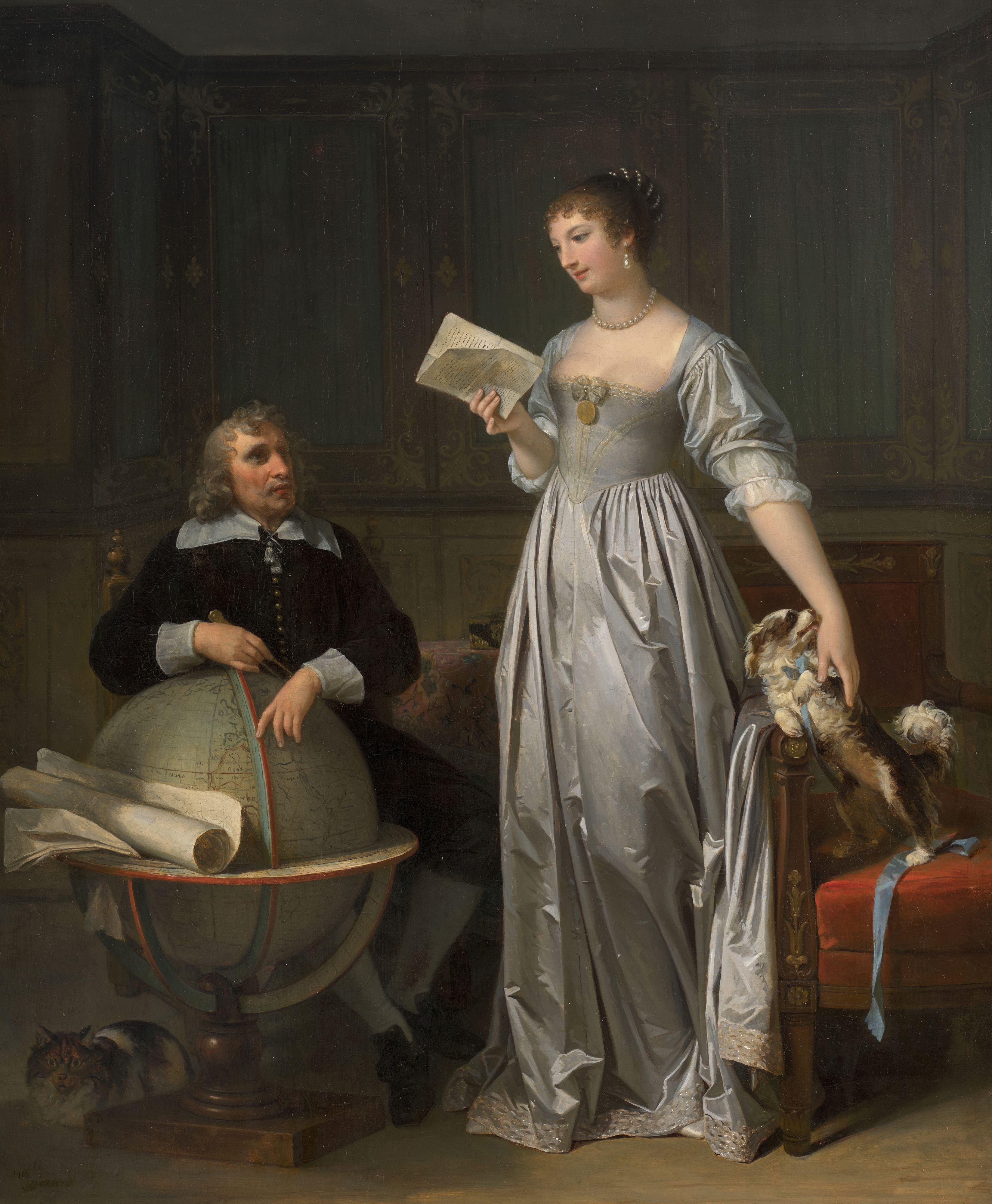 A Lady reading a letter from her Husband by Marguerite Gérard