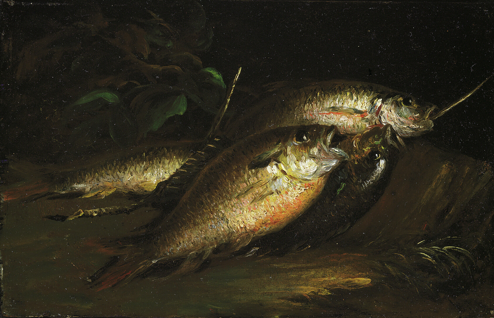 A work made of oil on panel.