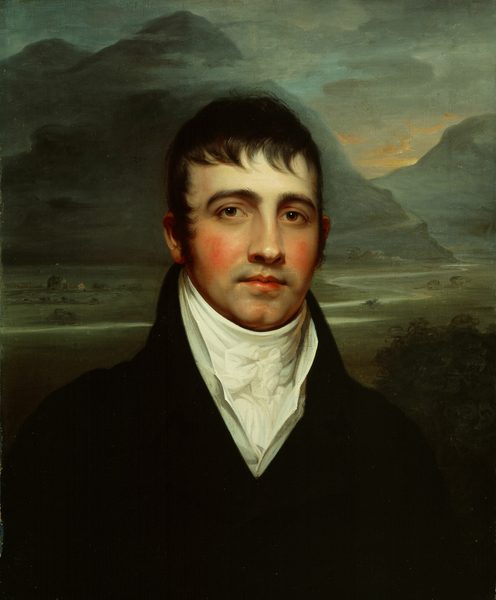 A work made of oil on canvas.