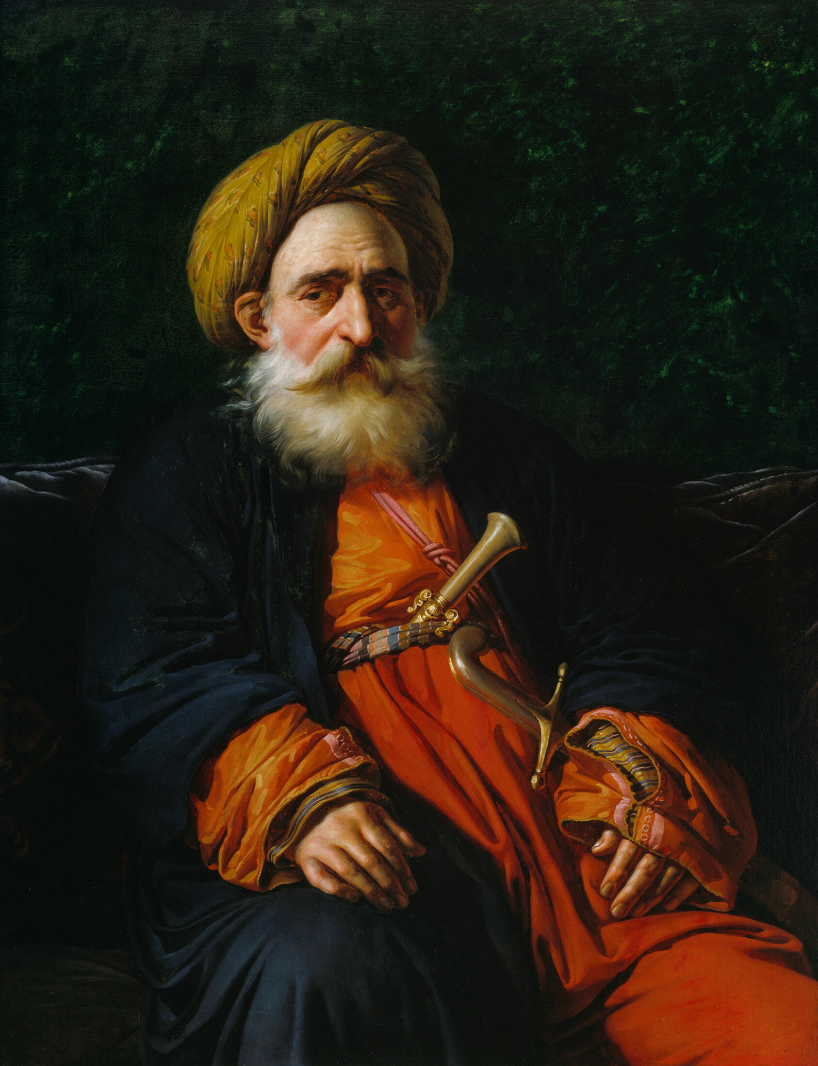 A work made of oil on canvas.