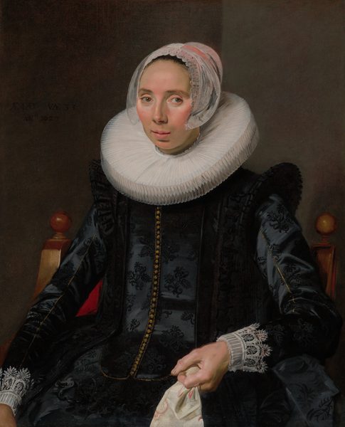A work made of oil on canvas.