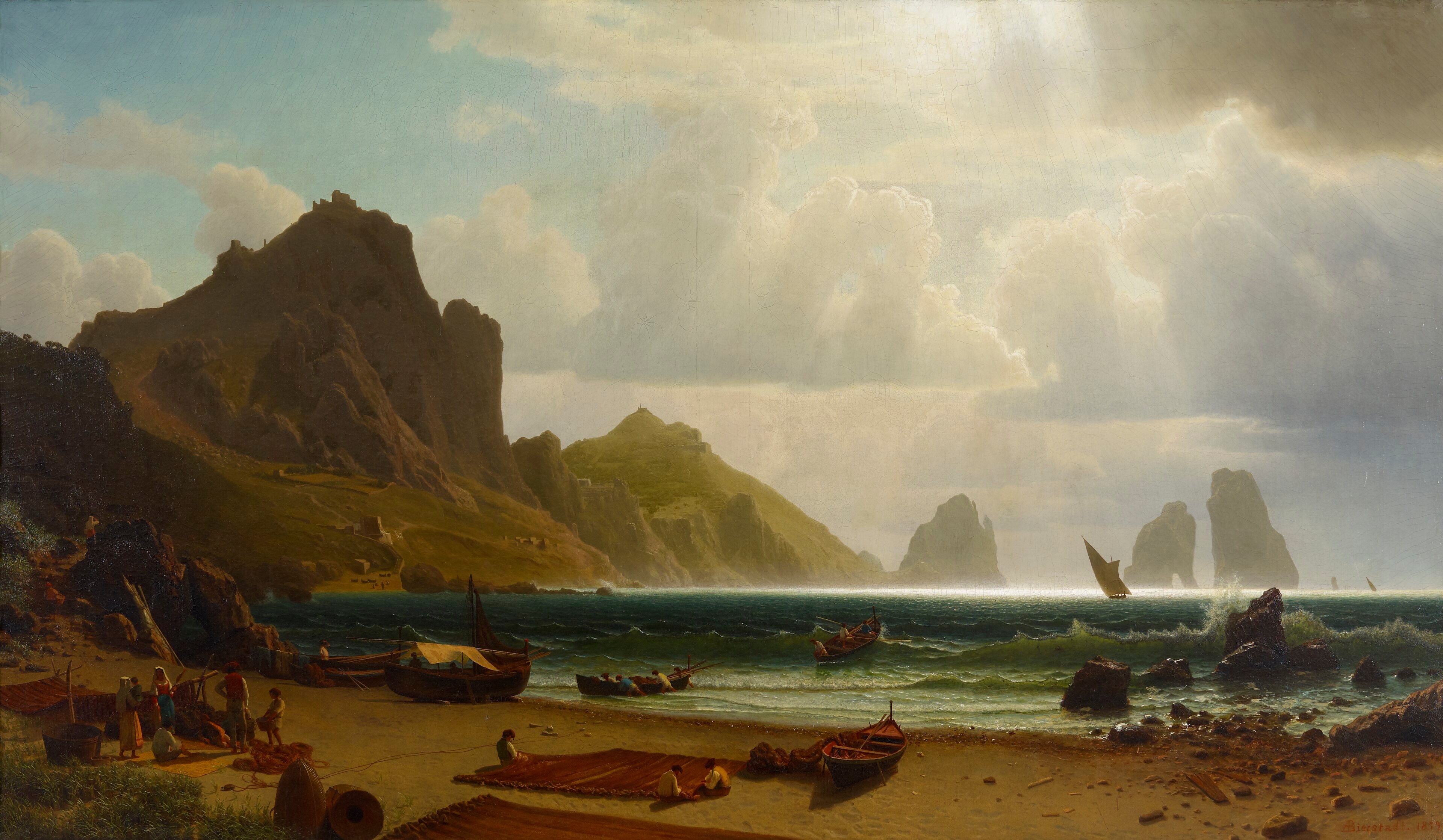 The Marina Piccola, Capri by Albert Bierstadt