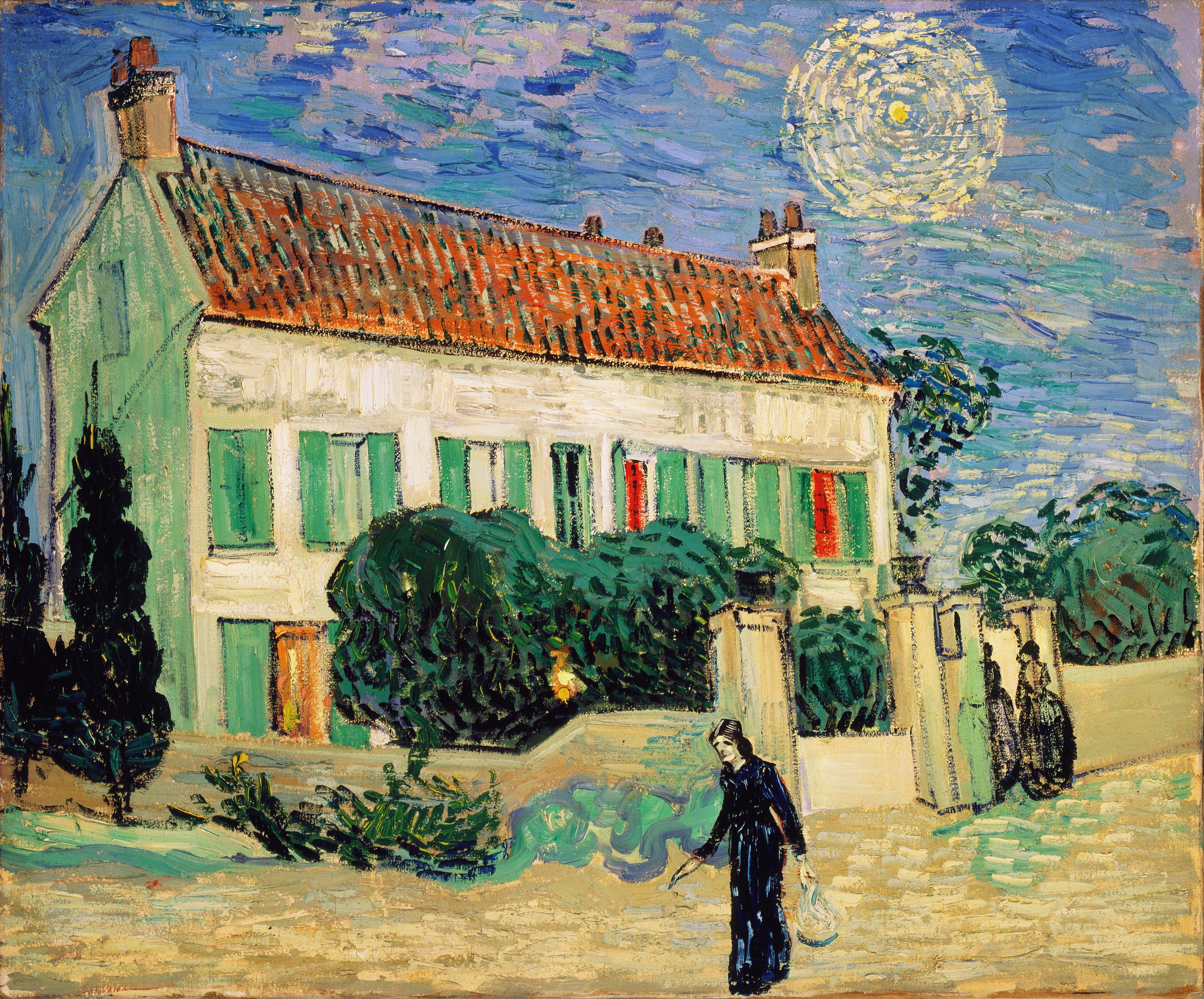 White House at Night, 1890, by Vincent van Gogh