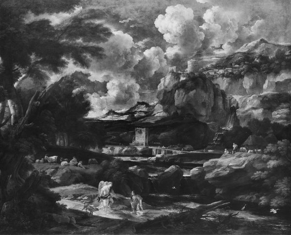 A work made of oil on canvas.
