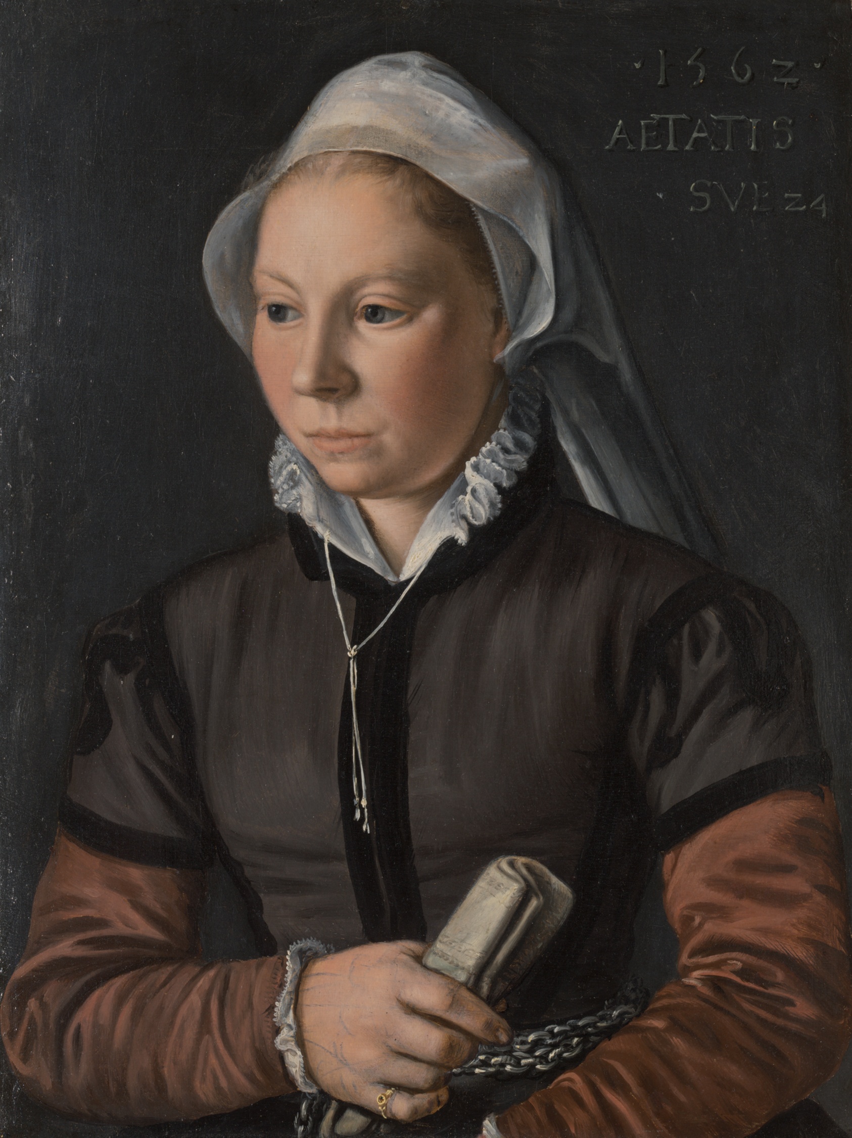 A work made of oil on panel.