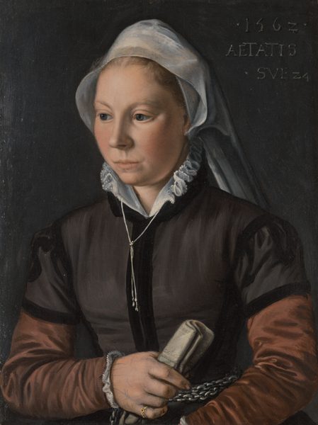 A work made of oil on panel.