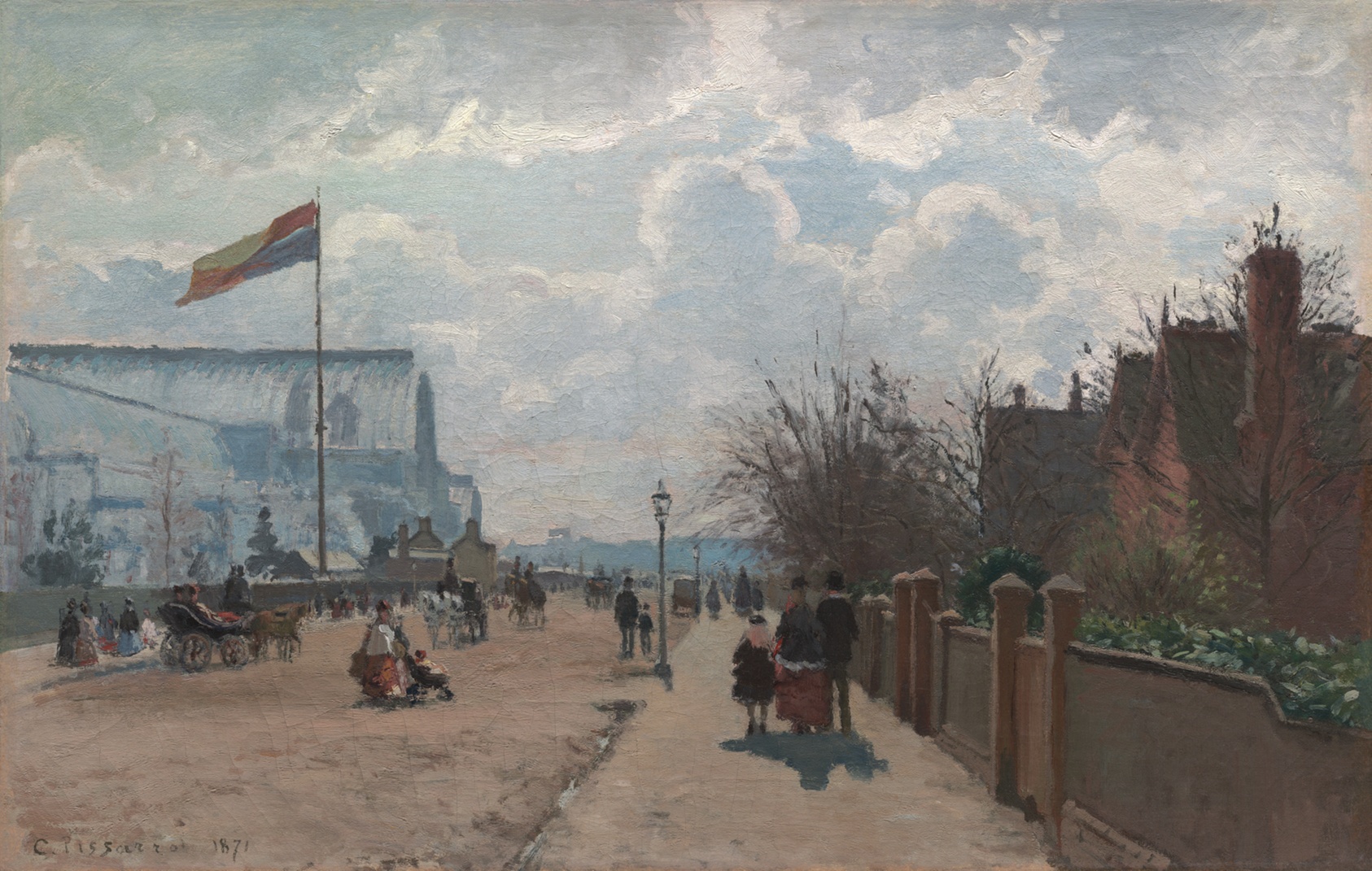 A work made of oil on canvas.