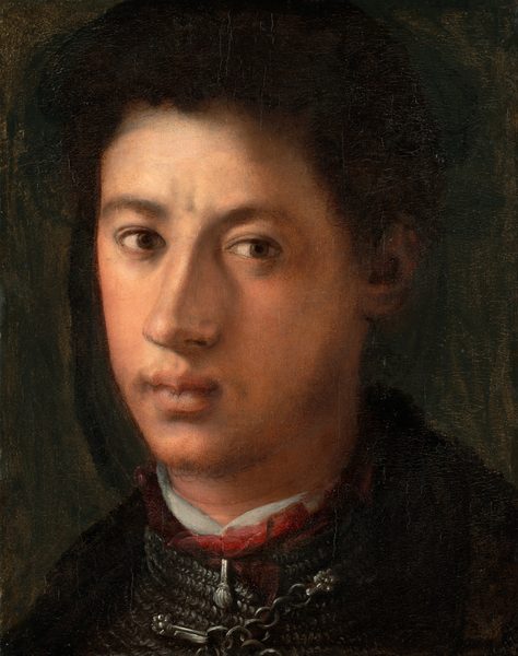 A work made of oil on panel.