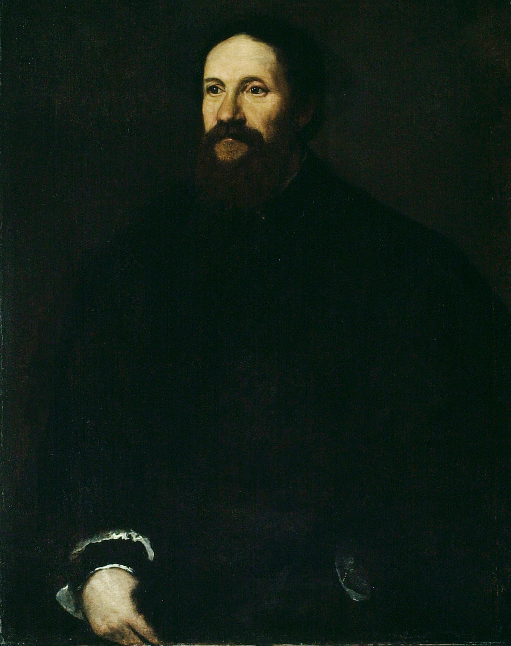 A work made of oil on canvas.
