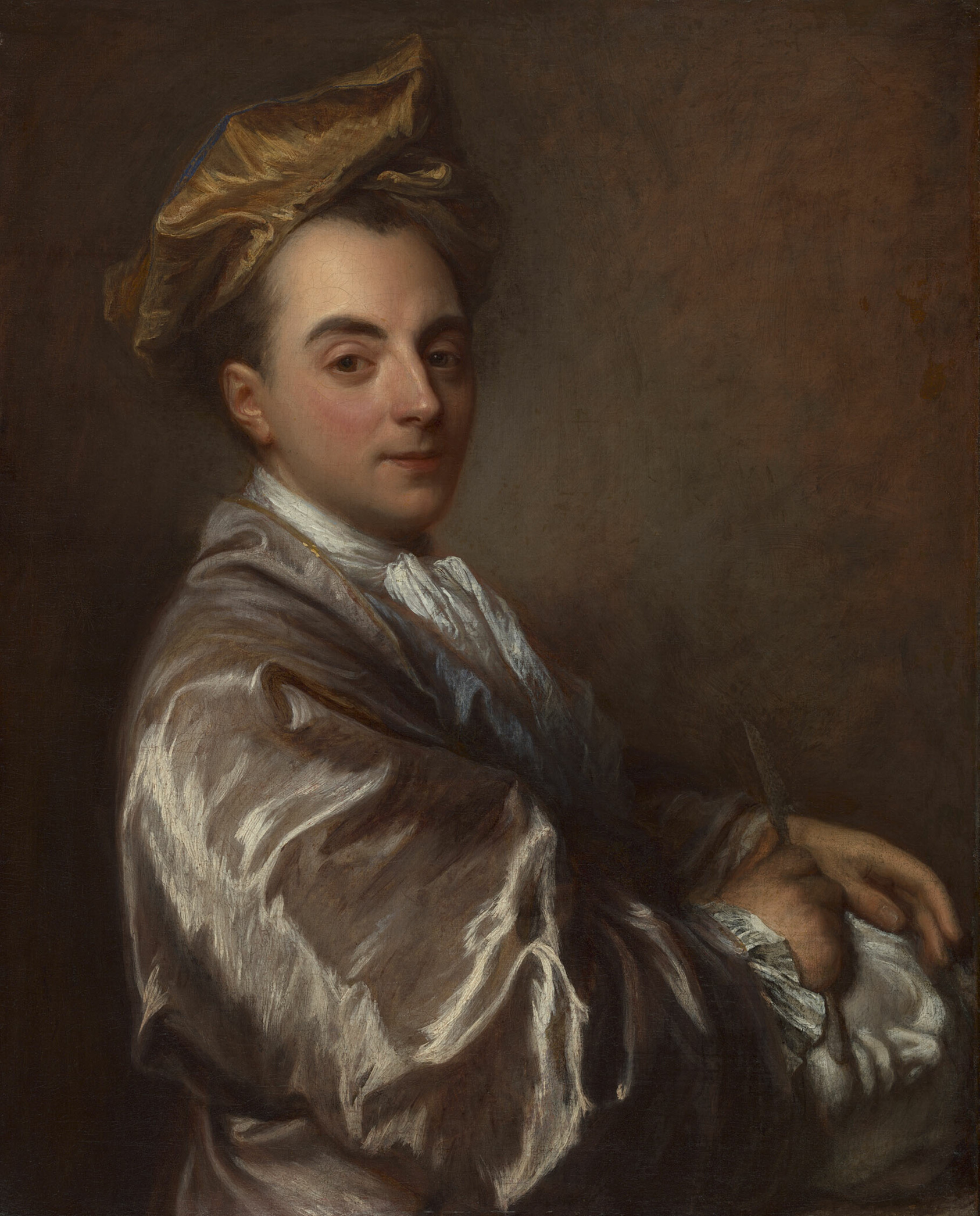 A work made of oil on canvas.