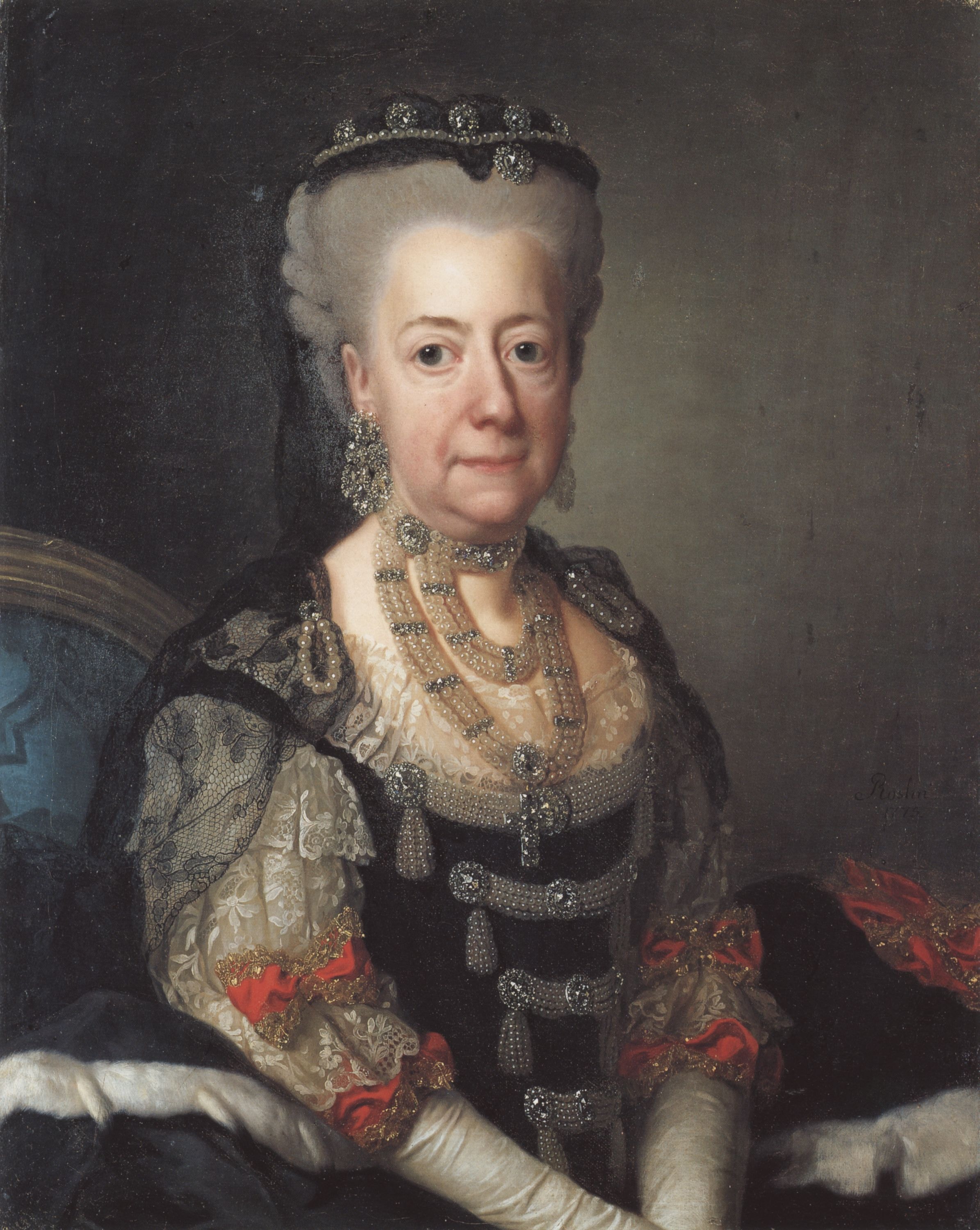 Lovisa Ulrika som änkedrottning by Alexander Roslin