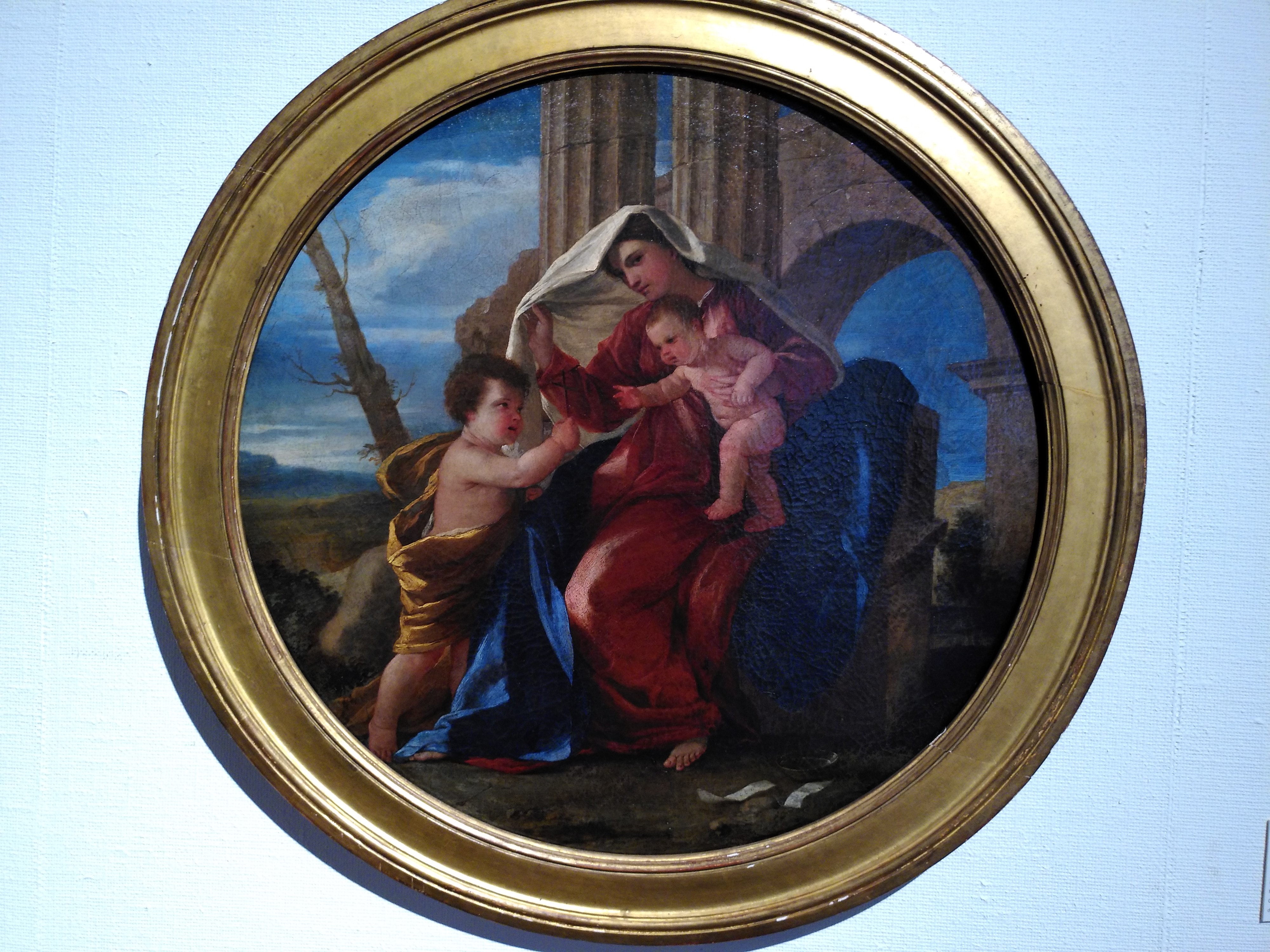 La Vierge à l’enfant avec Saint-Jean Baptiste - Nicolas Poussin - 17e siècle by Nicolas Poussin