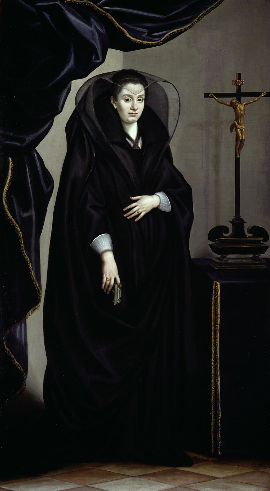 A work made of oil on canvas.