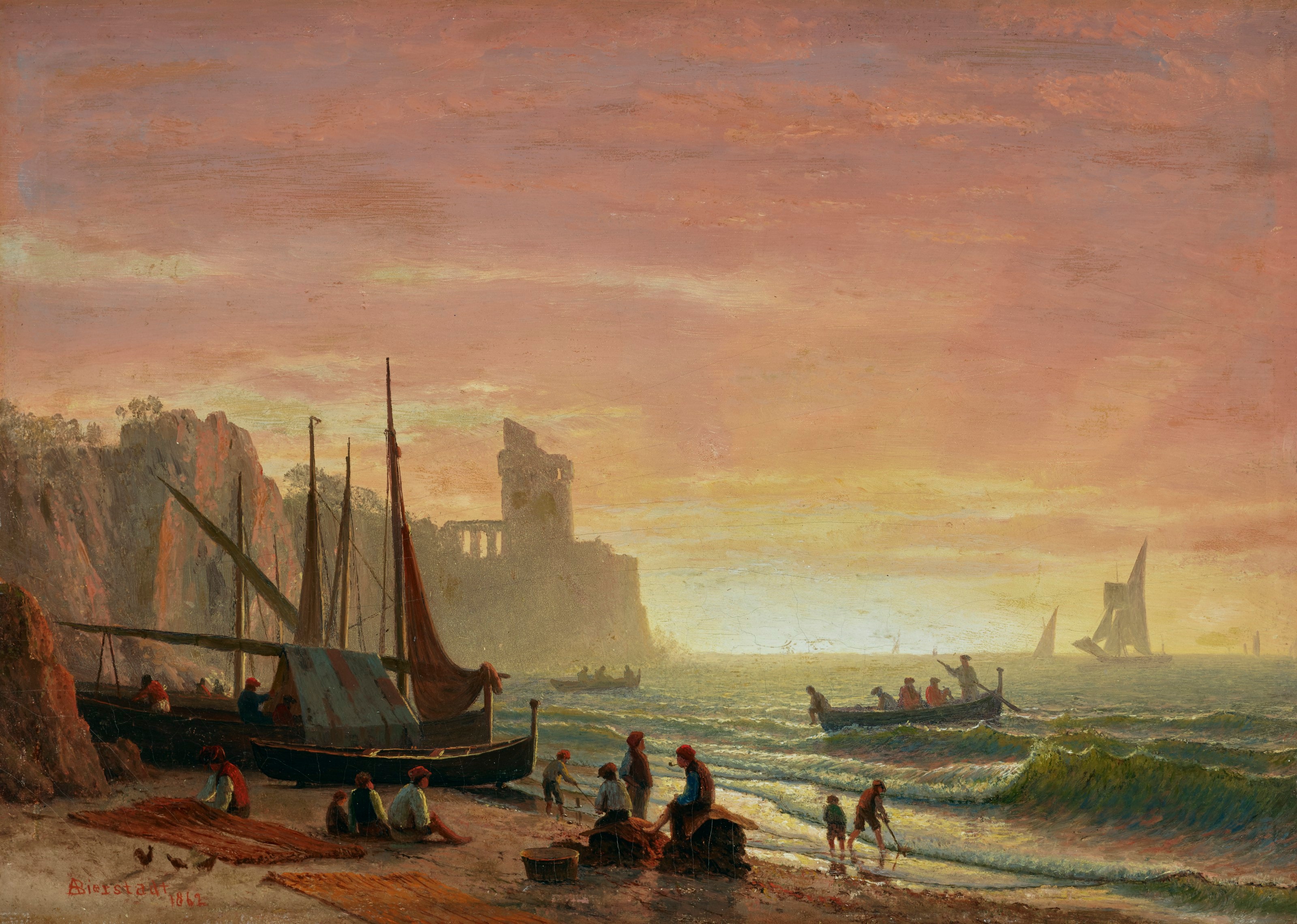 The Fishing Fleet by Albert Bierstadt