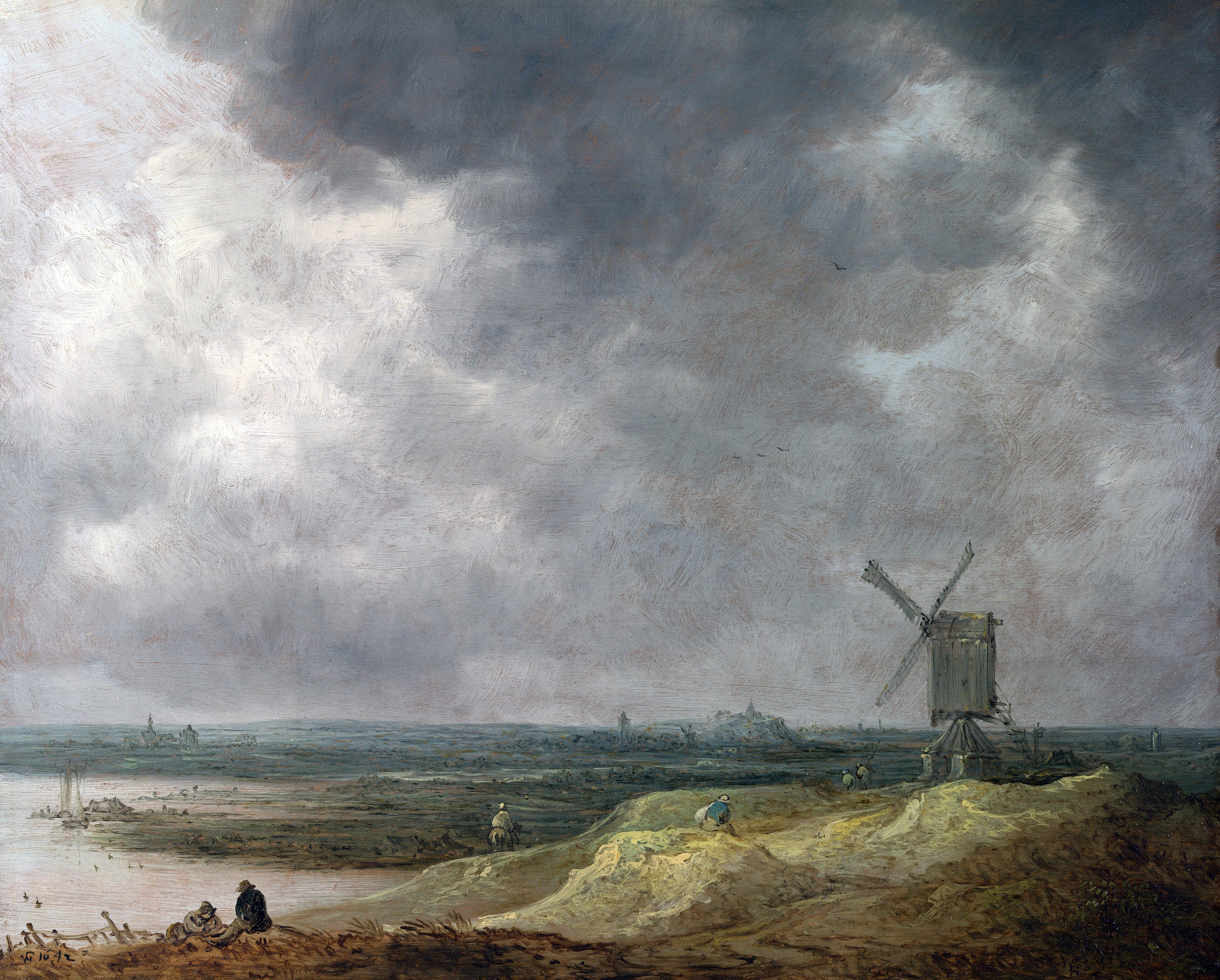 A Windmill by a River by Jan van Goyen