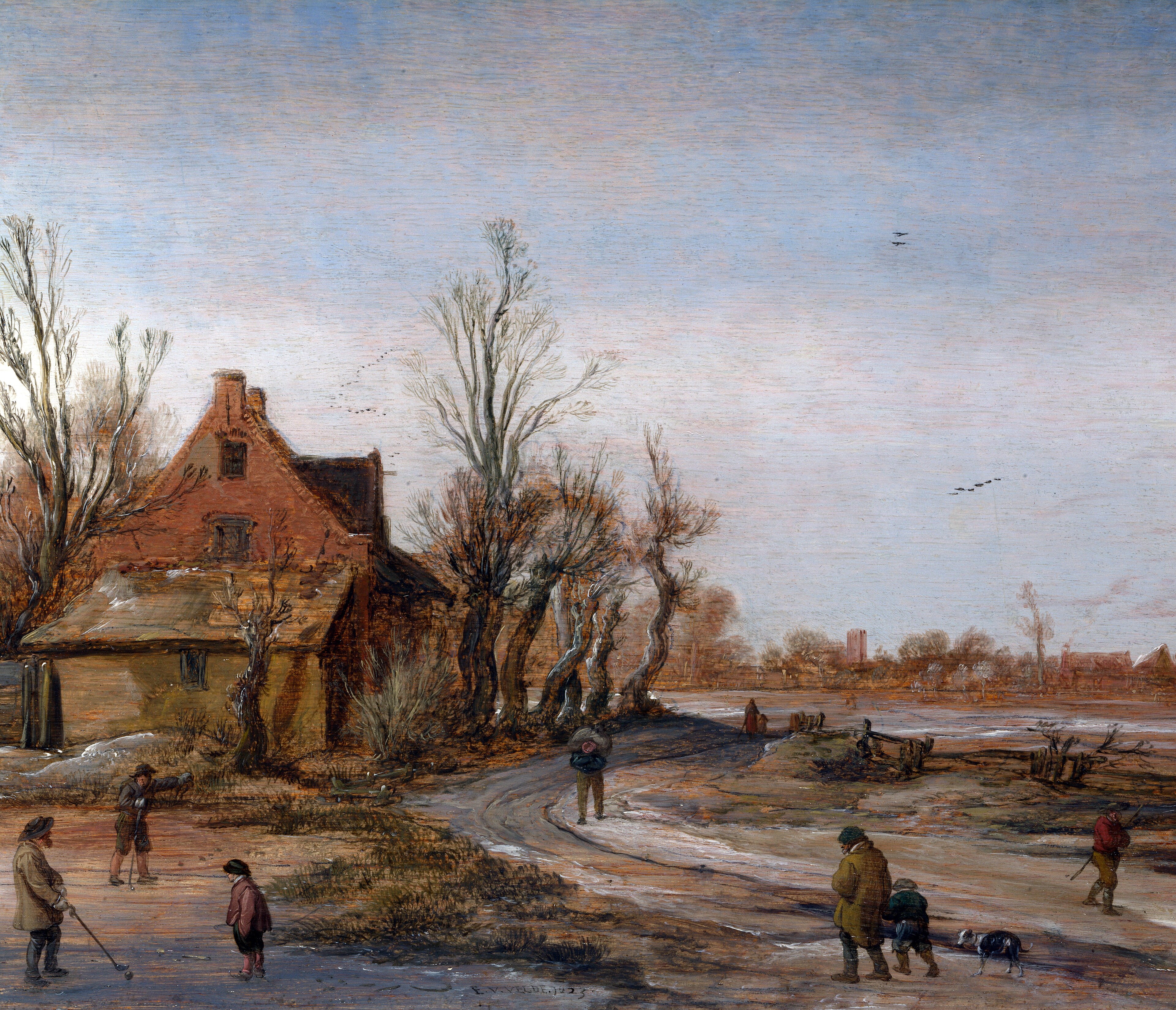 A Winter Landscape . [ 1 ] by Esaias van de Velde