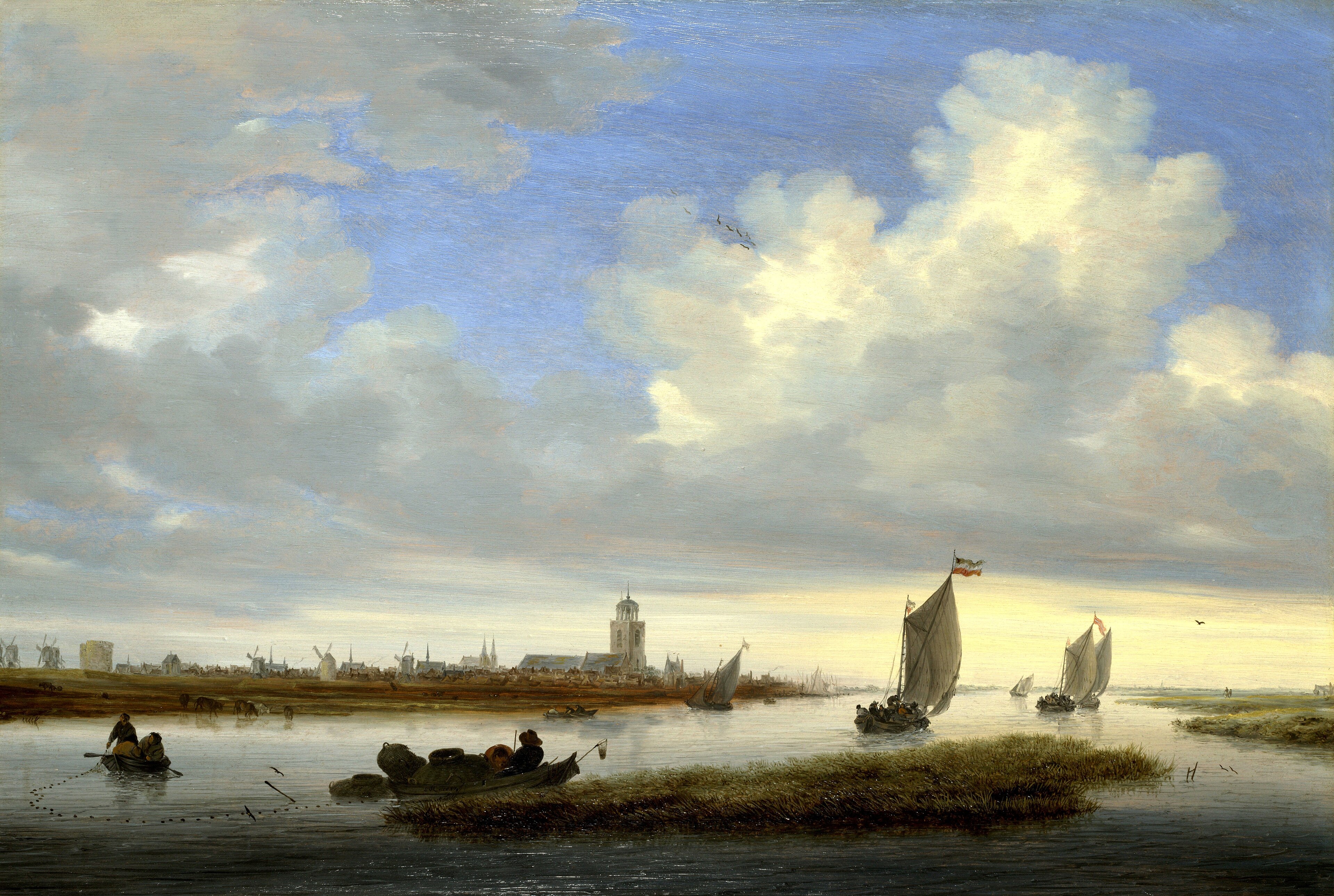 View of Deventer Seen from the North-West by Salomon van Ruysdael