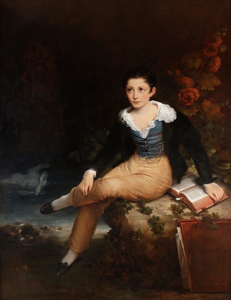 Portrait of Leon Haudebourt, the artist's son by Hortense Haudebourt-Lescot