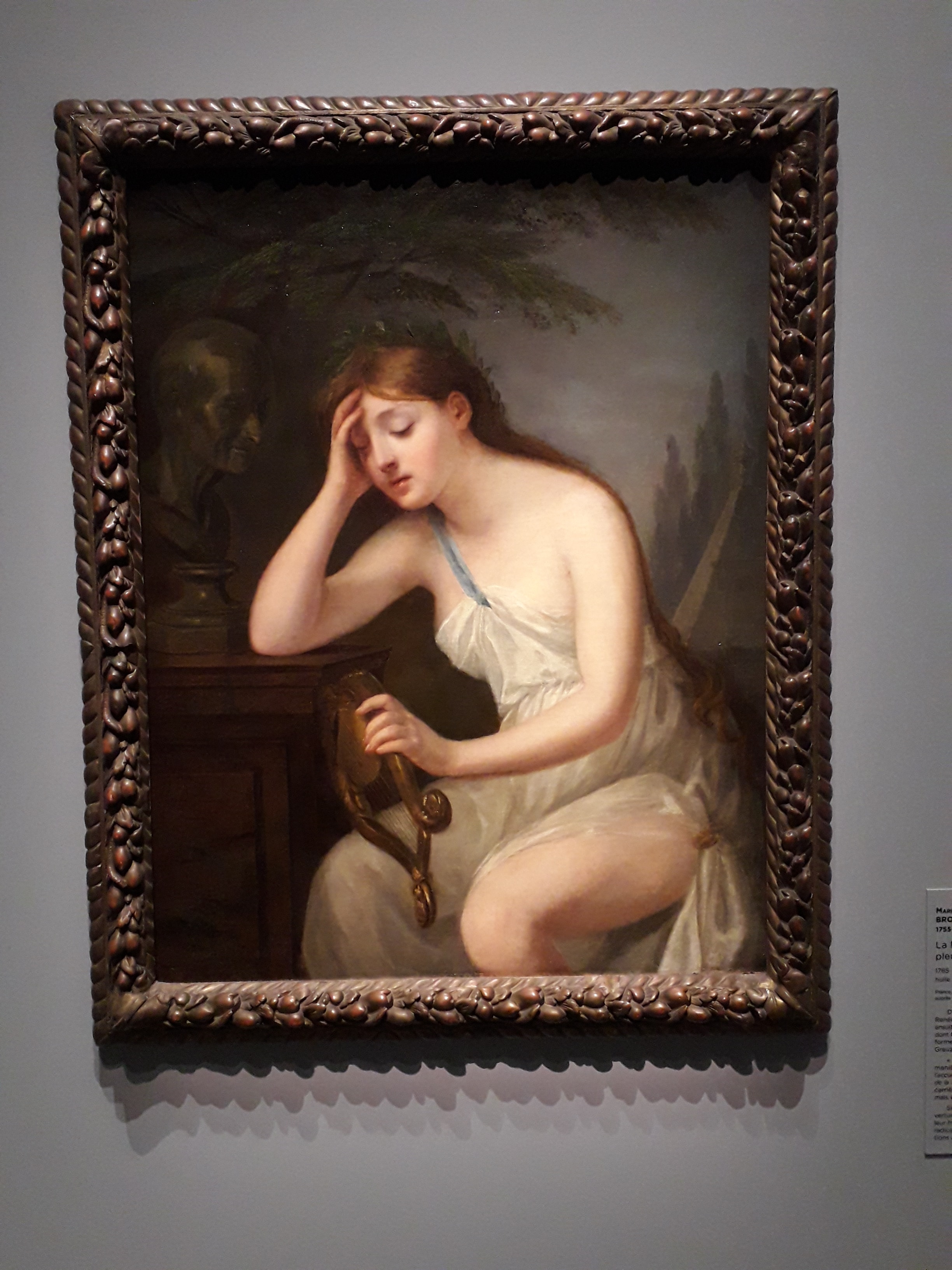 Marie-Renée-Geneviève Brossard de Beaulieu, "La Muse de la poésie pleurant la mort de Voltaire", 1785 by Tableau de Geneviève Brossard de Beaulieu. Photographie par Eunostos.