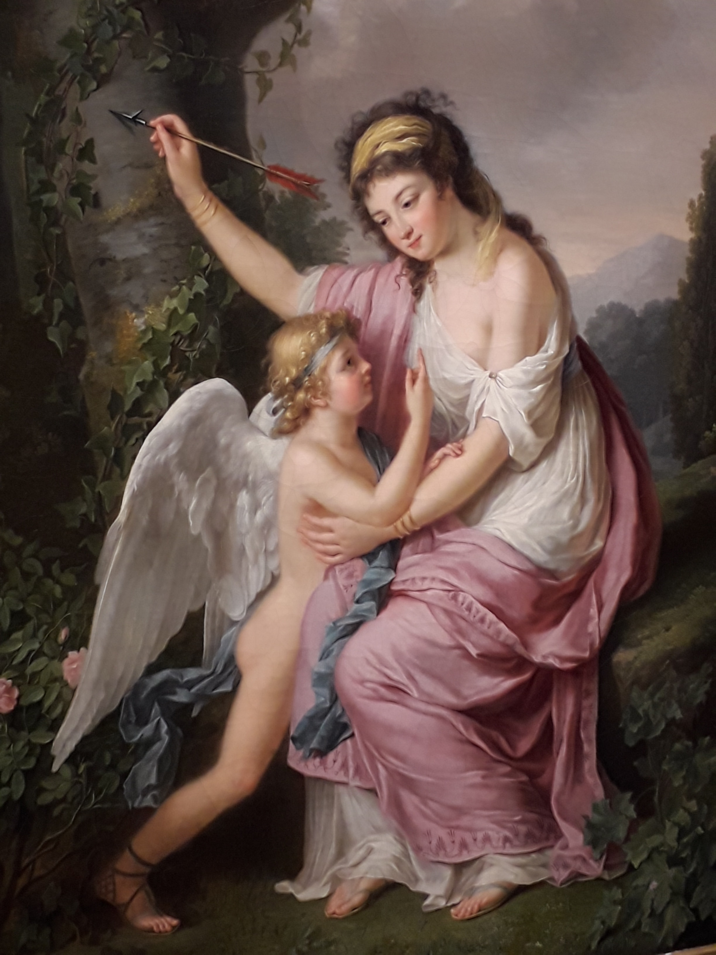 Marie-Victoire Lemoine, "Femme et Amour", détail by Tableau de Marie-Victoire Lemoine. Photographie par Eunostos.