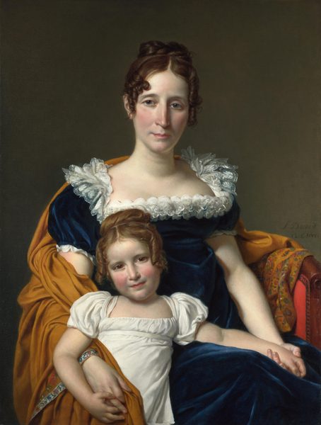Portrait of the Comtesse Vilain XIIII and her Daughter Louise by Jacques-Louis David